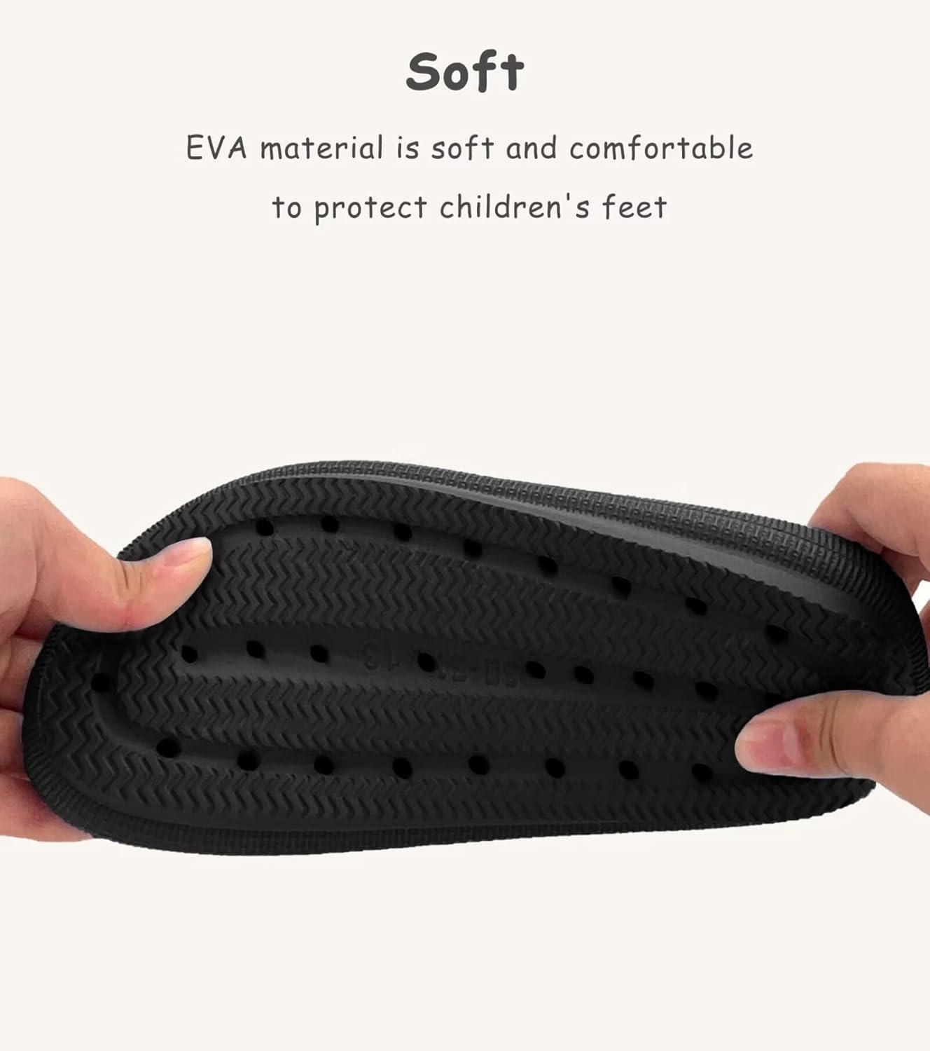 imageCubufly Cloud Slides for KidsBoys Girls Shower Slippers Slip on SandalsNonSlip Open Toe Pillow Slippers SandalsQuick Drying Summer Beach Pool ShoesDark