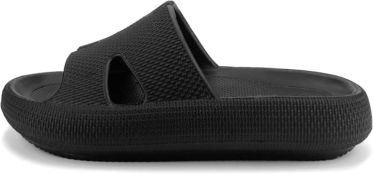 imageCubufly Cloud Slides for KidsBoys Girls Shower Slippers Slip on SandalsNonSlip Open Toe Pillow Slippers SandalsQuick Drying Summer Beach Pool ShoesDark