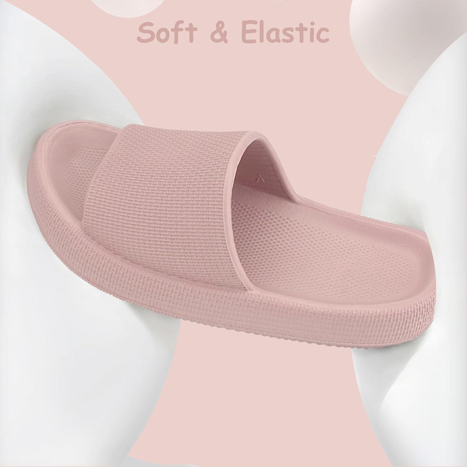 imageCubufly Cloud Slides for KidsBoys Girls Shower Slippers Slip on SandalsNonSlip Open Toe Pillow Slippers SandalsQuick Drying Summer Beach Pool ShoesPink