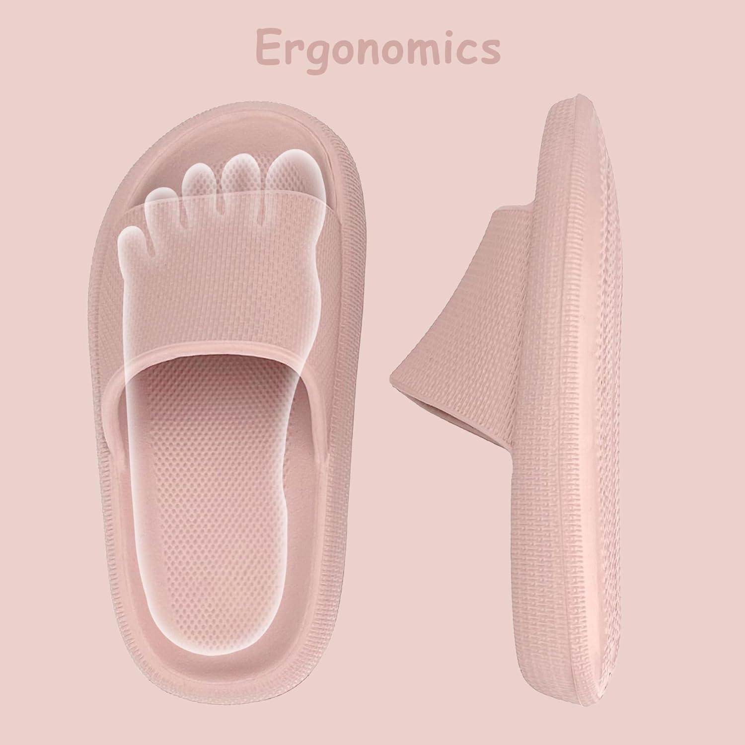 imageCubufly Cloud Slides for KidsBoys Girls Shower Slippers Slip on SandalsNonSlip Open Toe Pillow Slippers SandalsQuick Drying Summer Beach Pool ShoesPink