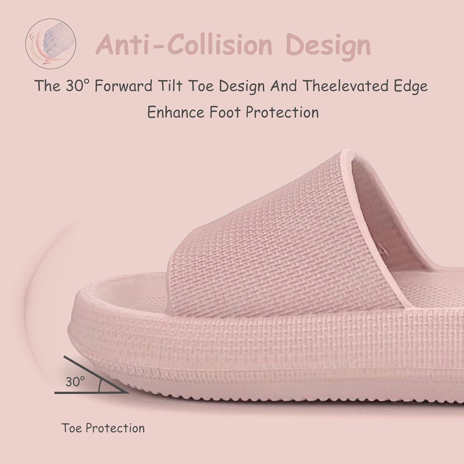 imageCubufly Cloud Slides for KidsBoys Girls Shower Slippers Slip on SandalsNonSlip Open Toe Pillow Slippers SandalsQuick Drying Summer Beach Pool ShoesPink