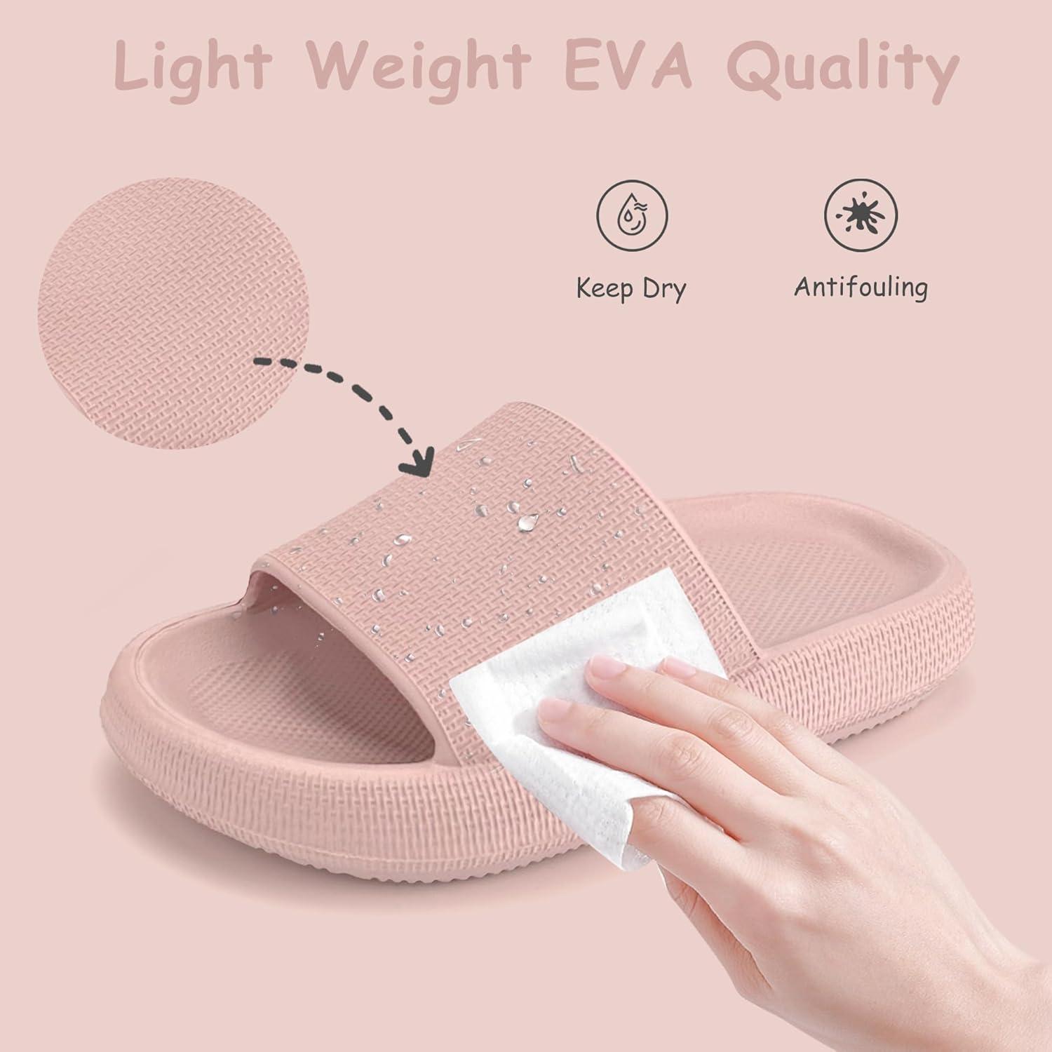 imageCubufly Cloud Slides for KidsBoys Girls Shower Slippers Slip on SandalsNonSlip Open Toe Pillow Slippers SandalsQuick Drying Summer Beach Pool ShoesPink