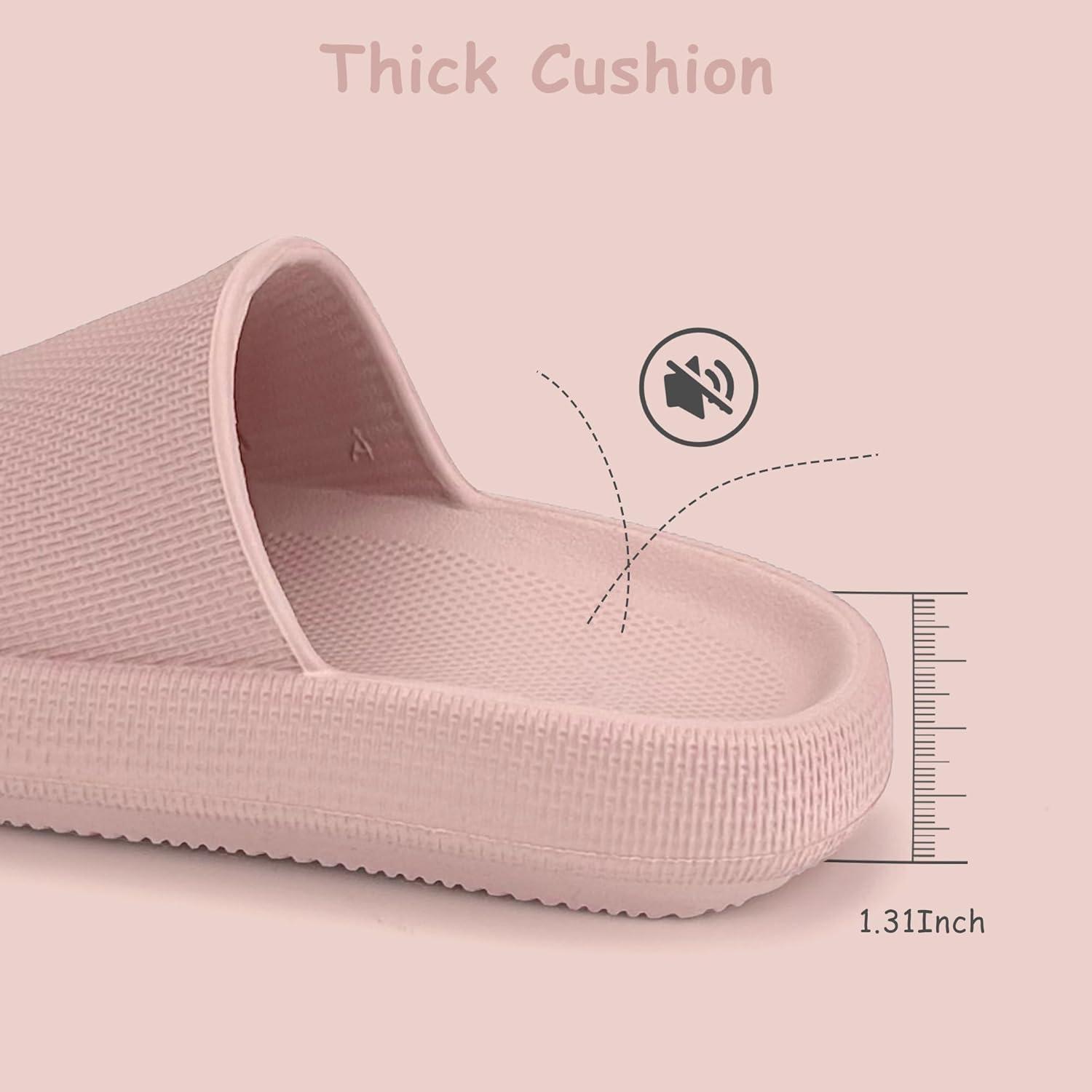 imageCubufly Cloud Slides for KidsBoys Girls Shower Slippers Slip on SandalsNonSlip Open Toe Pillow Slippers SandalsQuick Drying Summer Beach Pool ShoesPink