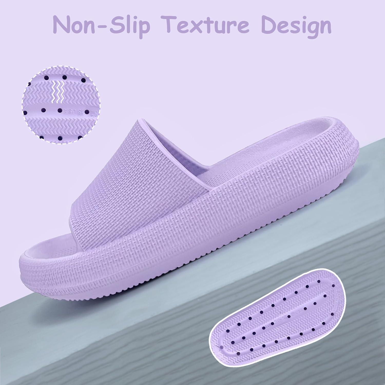 imageCubufly Cloud Slides for KidsBoys Girls Shower Slippers Slip on SandalsNonSlip Open Toe Pillow Slippers SandalsQuick Drying Summer Beach Pool ShoesPurple