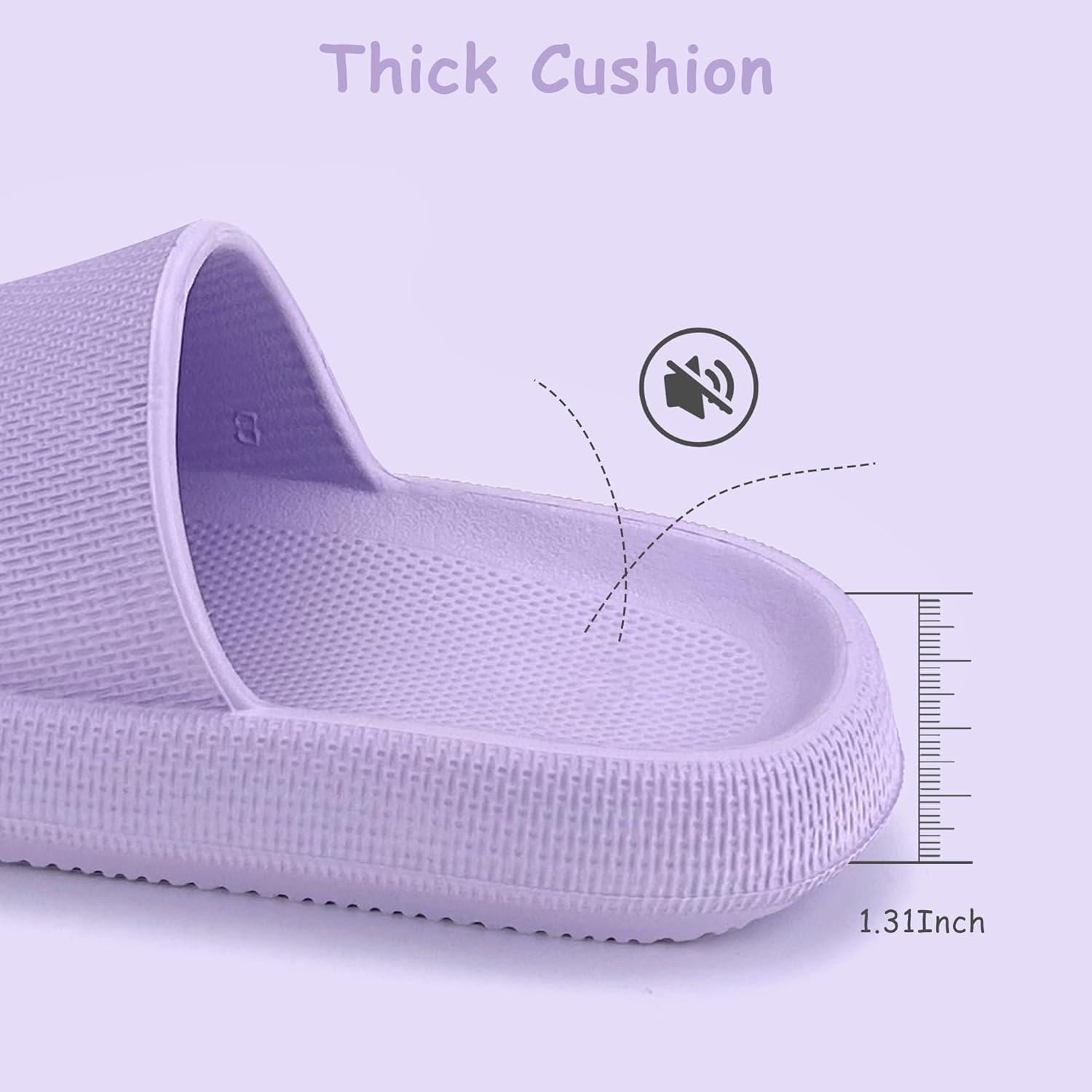 imageCubufly Cloud Slides for KidsBoys Girls Shower Slippers Slip on SandalsNonSlip Open Toe Pillow Slippers SandalsQuick Drying Summer Beach Pool ShoesPurple