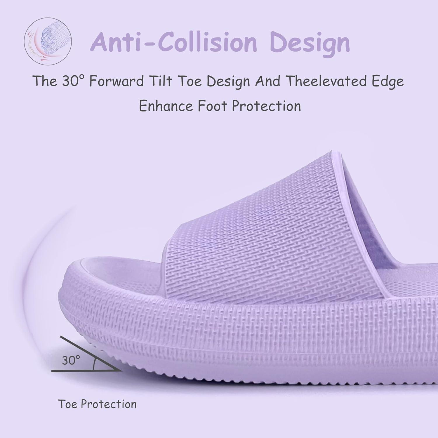 imageCubufly Cloud Slides for KidsBoys Girls Shower Slippers Slip on SandalsNonSlip Open Toe Pillow Slippers SandalsQuick Drying Summer Beach Pool ShoesPurple