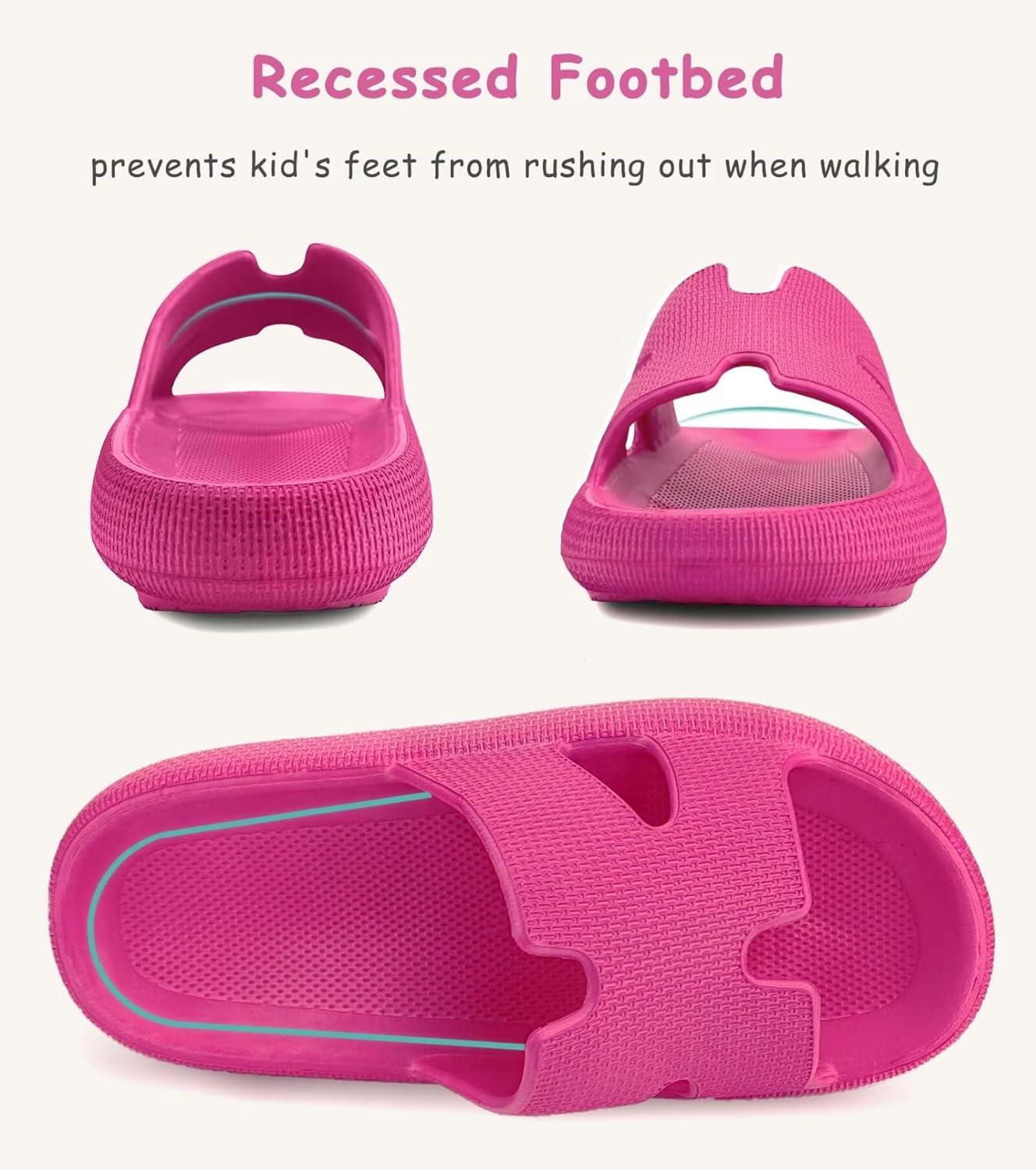 imageCubufly Cloud Slides for KidsBoys Girls Shower Slippers Slip on SandalsNonSlip Open Toe Pillow Slippers SandalsQuick Drying Summer Beach Pool ShoesResered