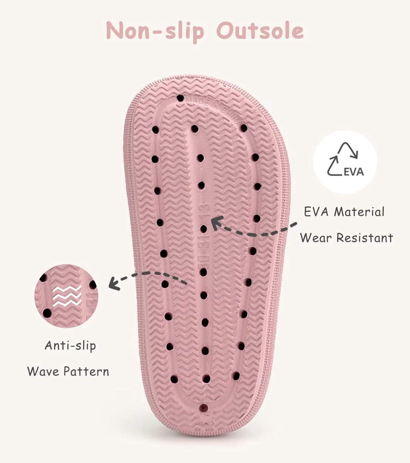 imageCubufly Cloud Slides for KidsBoys Girls Shower Slippers Slip on SandalsNonSlip Open Toe Pillow Slippers SandalsQuick Drying Summer Beach Pool ShoesRosepink