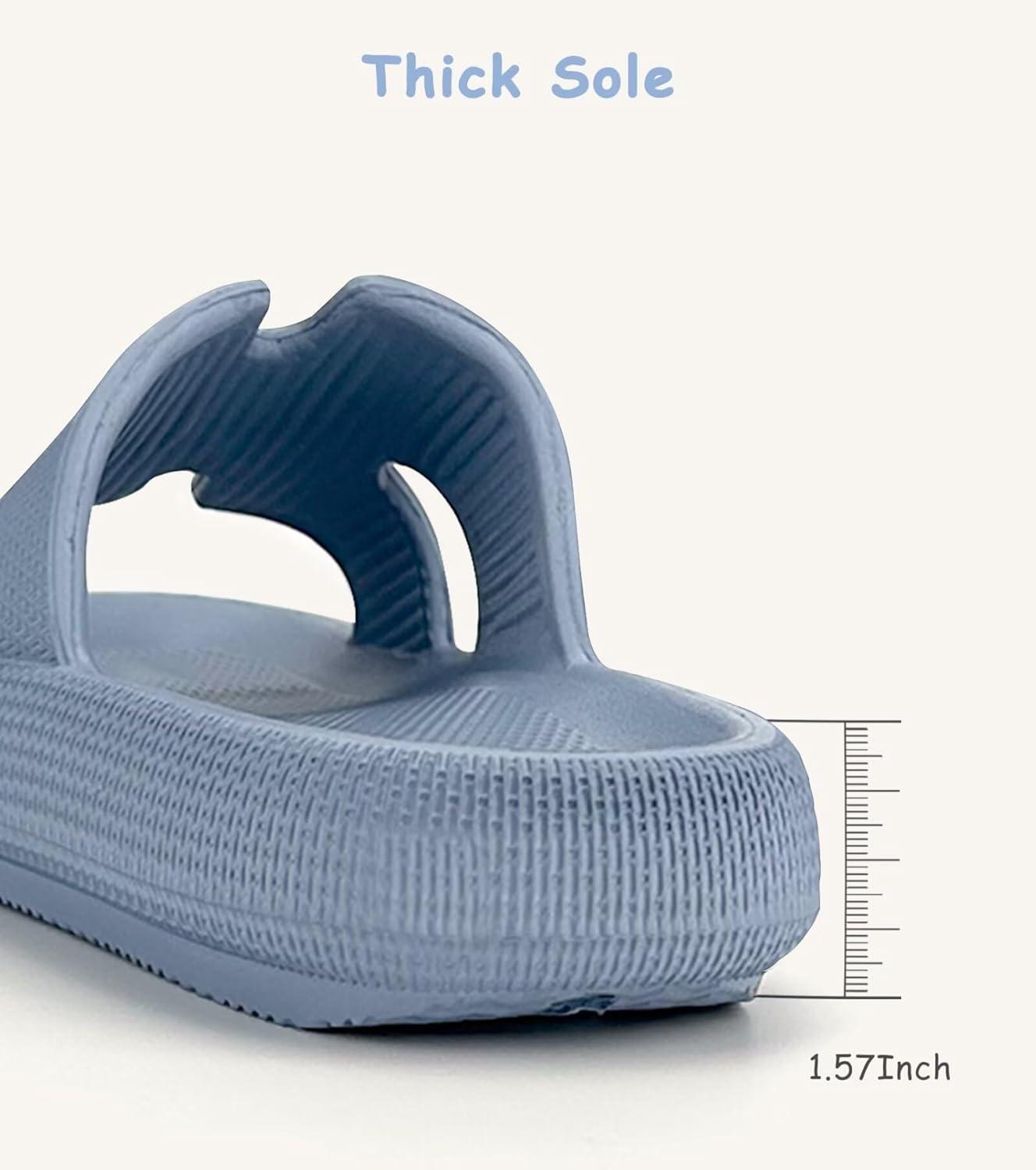 imageCubufly Cloud Slides for KidsBoys Girls Shower Slippers Slip on SandalsNonSlip Open Toe Pillow Slippers SandalsQuick Drying Summer Beach Pool ShoesWaterblue