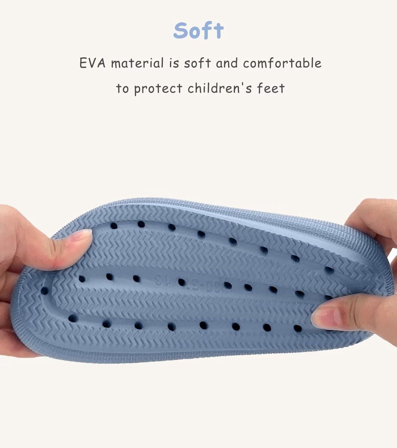 imageCubufly Cloud Slides for KidsBoys Girls Shower Slippers Slip on SandalsNonSlip Open Toe Pillow Slippers SandalsQuick Drying Summer Beach Pool ShoesWaterblue