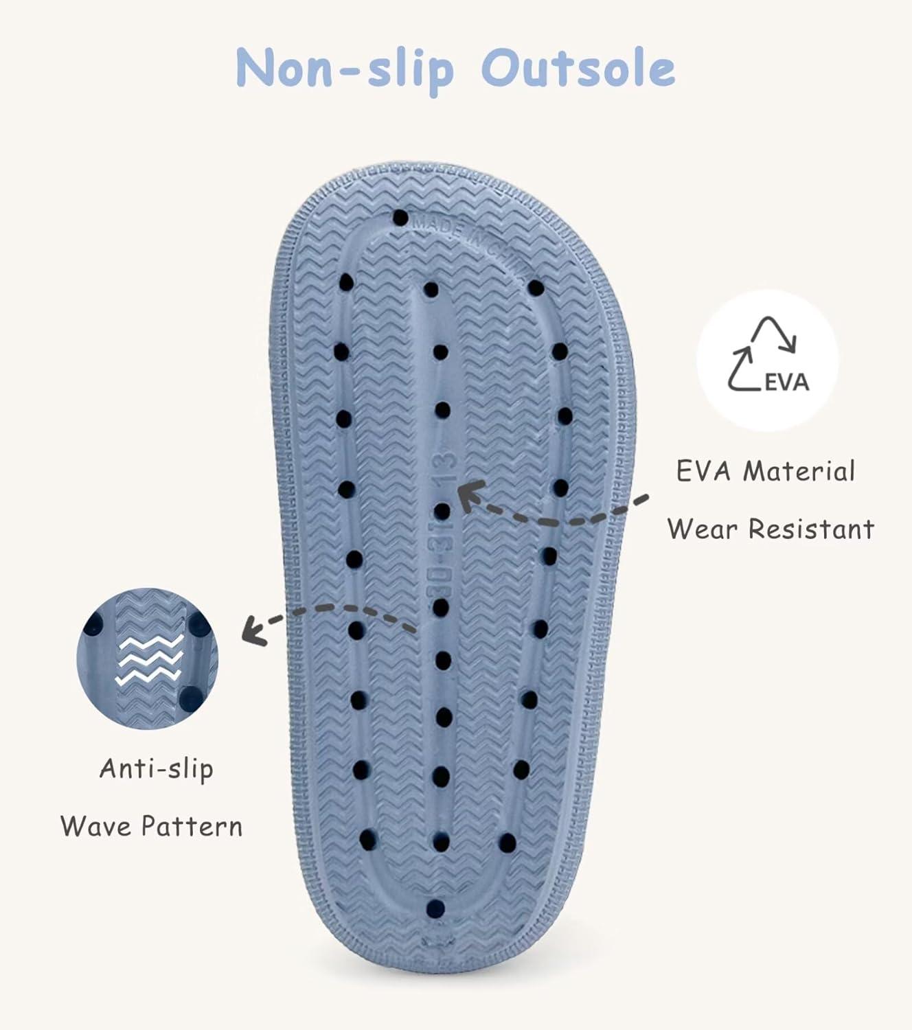 imageCubufly Cloud Slides for KidsBoys Girls Shower Slippers Slip on SandalsNonSlip Open Toe Pillow Slippers SandalsQuick Drying Summer Beach Pool ShoesWaterblue