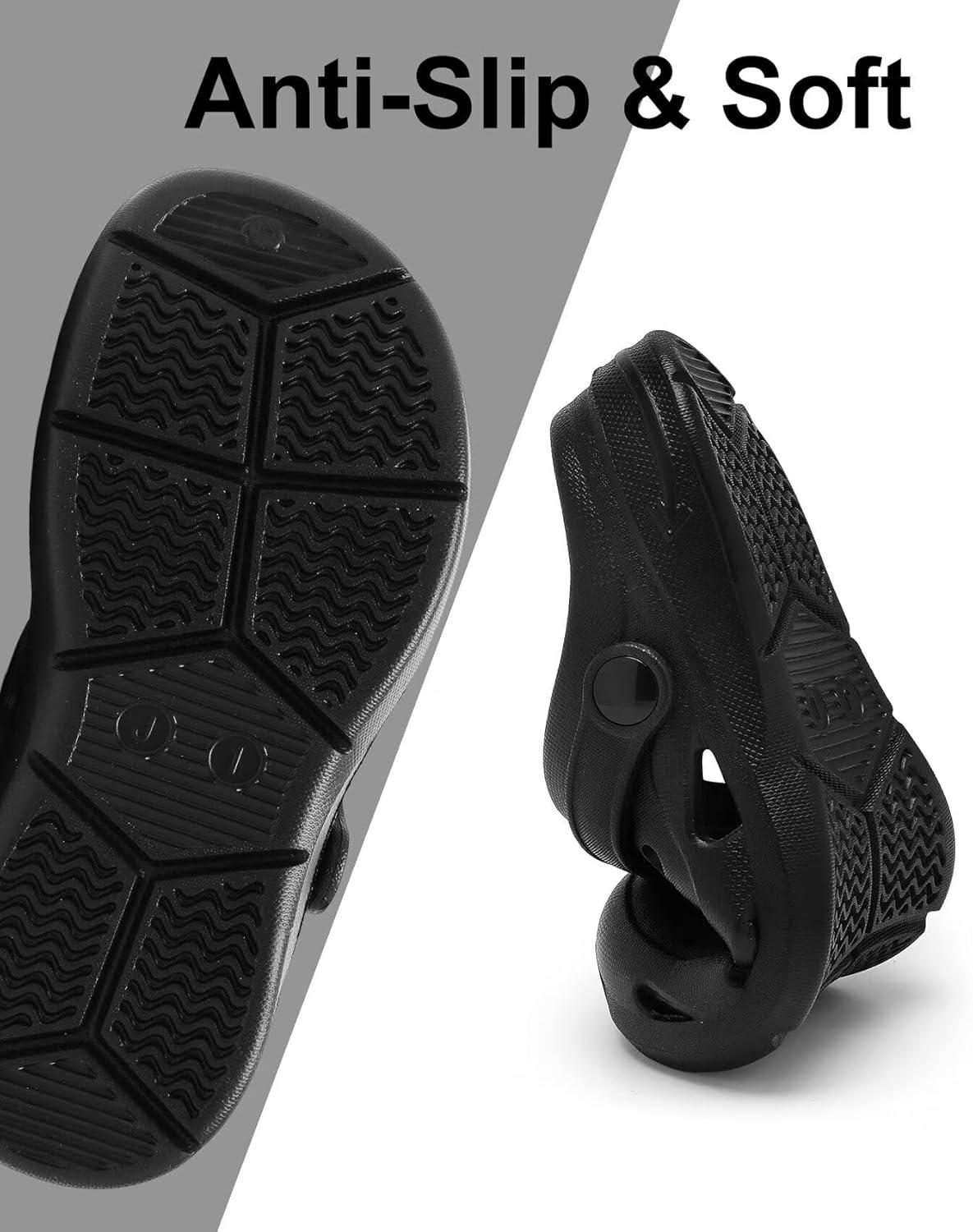 imageCubufly Kid Garden Clogs Slip on Water Shoes Children Sandals for Indoor OutdoorToddlerLittle KidsBig KidsBlack