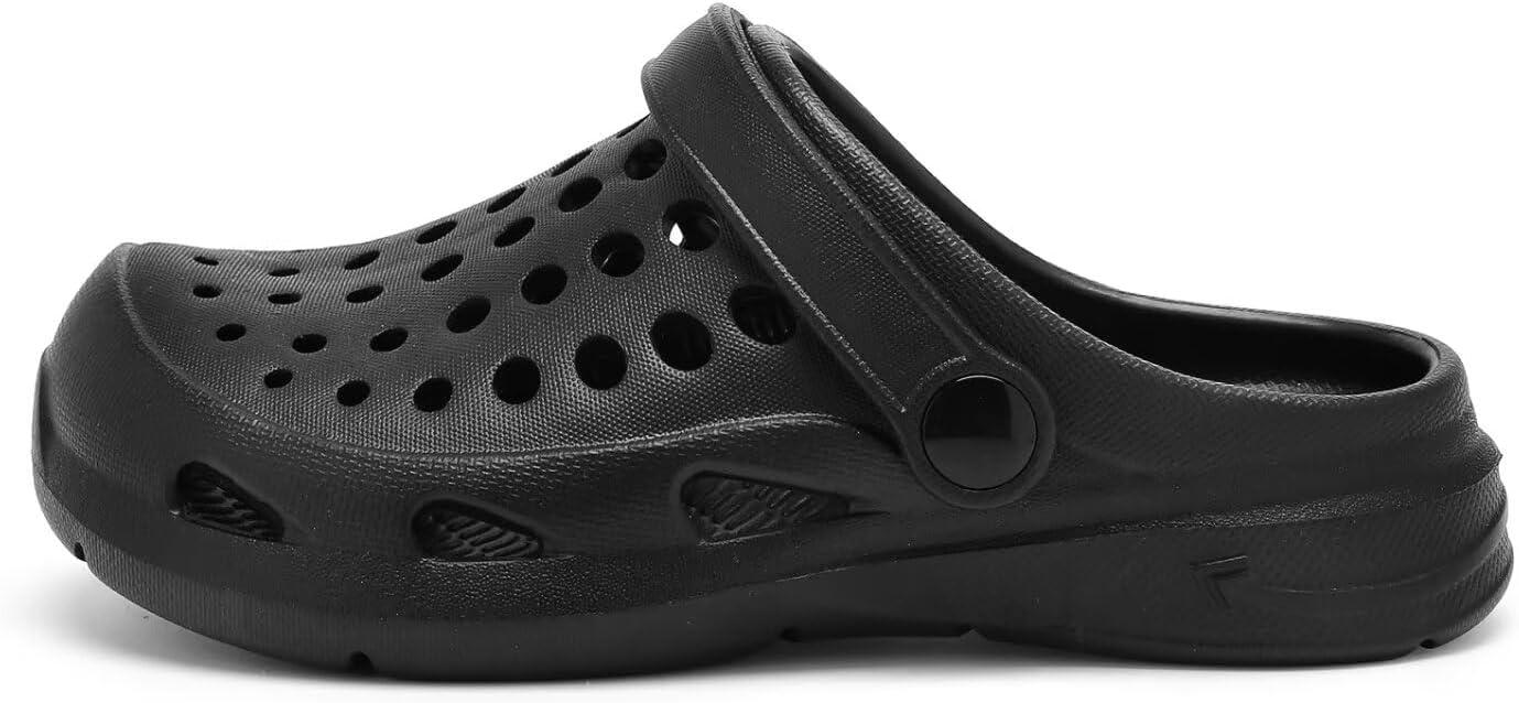 imageCubufly Kid Garden Clogs Slip on Water Shoes Children Sandals for Indoor OutdoorToddlerLittle KidsBig KidsBlack