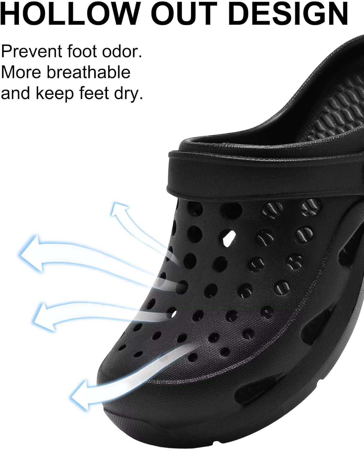 imageCubufly Kid Garden Clogs Slip on Water Shoes Children Sandals for Indoor OutdoorToddlerLittle KidsBig KidsBlack