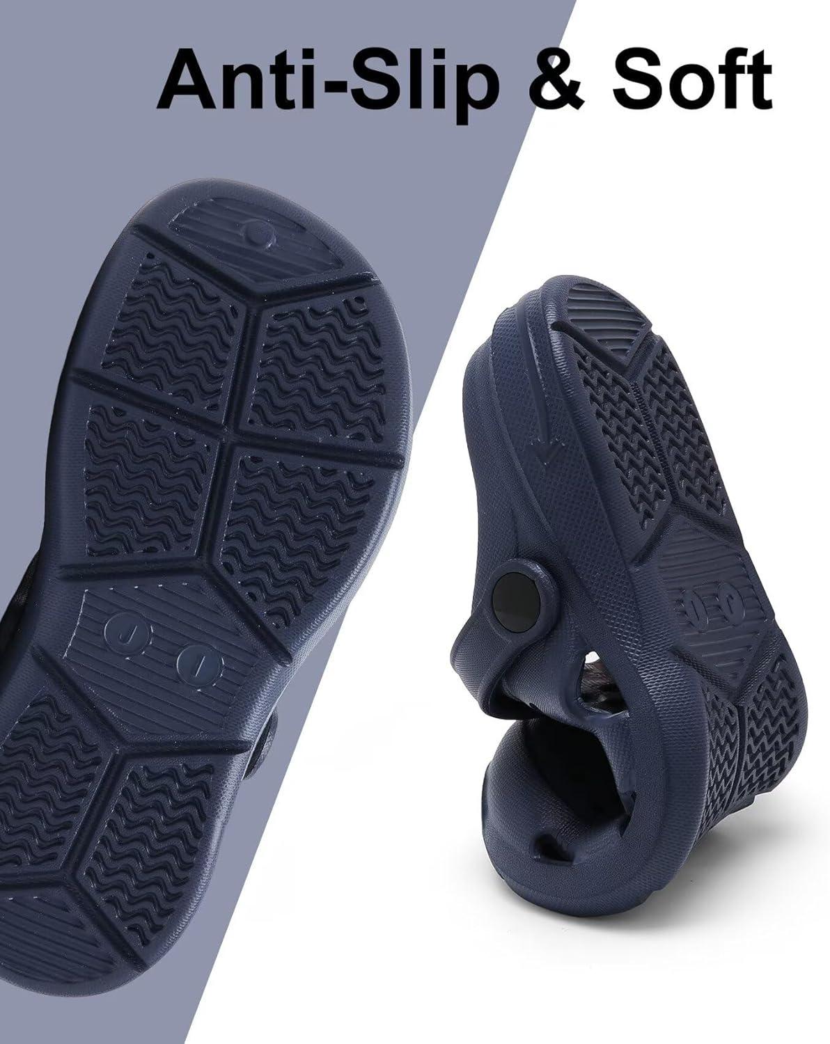 imageCubufly Kid Garden Clogs Slip on Water Shoes Children Sandals for Indoor OutdoorToddlerLittle KidsBig KidsDark Blue