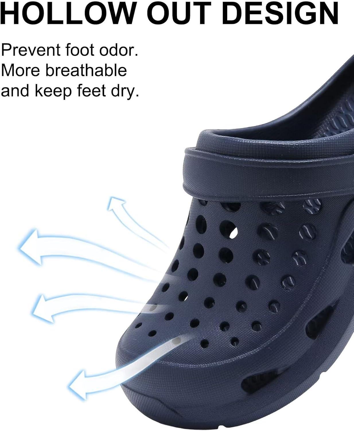 imageCubufly Kid Garden Clogs Slip on Water Shoes Children Sandals for Indoor OutdoorToddlerLittle KidsBig KidsDark Blue