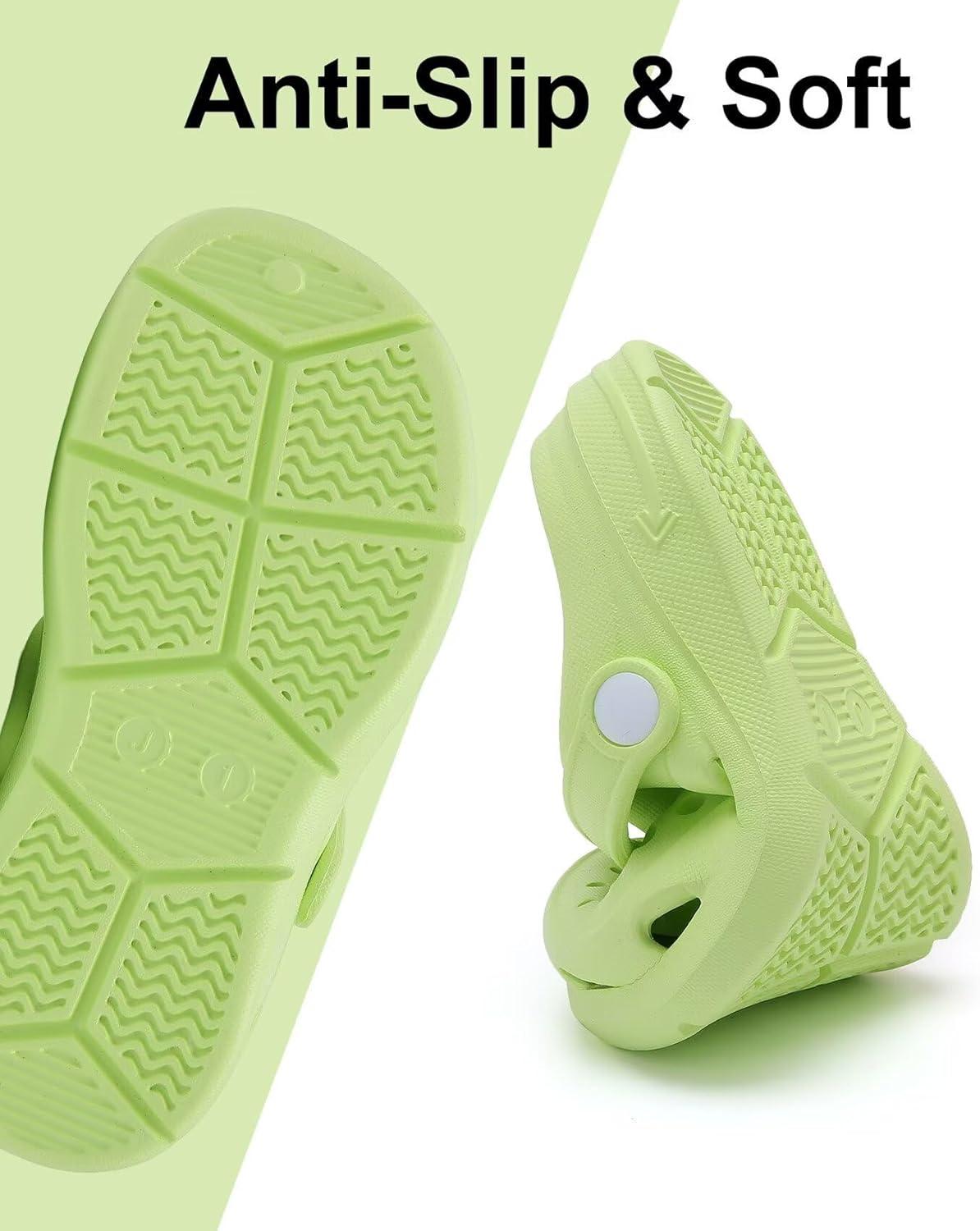 imageCubufly Kid Garden Clogs Slip on Water Shoes Children Sandals for Indoor OutdoorToddlerLittle KidsBig KidsGreen