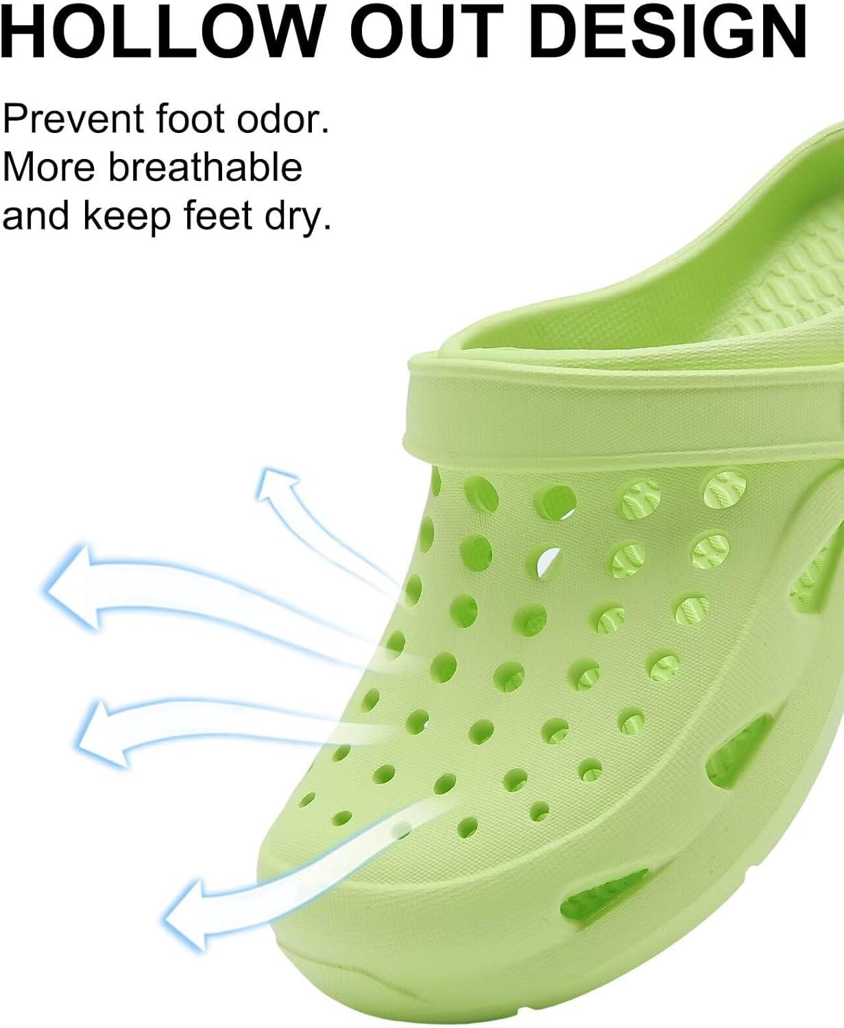 imageCubufly Kid Garden Clogs Slip on Water Shoes Children Sandals for Indoor OutdoorToddlerLittle KidsBig KidsGreen