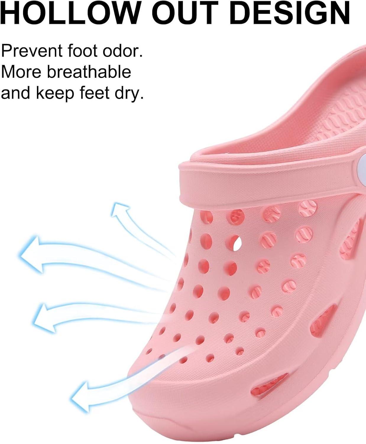 imageCubufly Kid Garden Clogs Slip on Water Shoes Children Sandals for Indoor OutdoorToddlerLittle KidsBig KidsPink