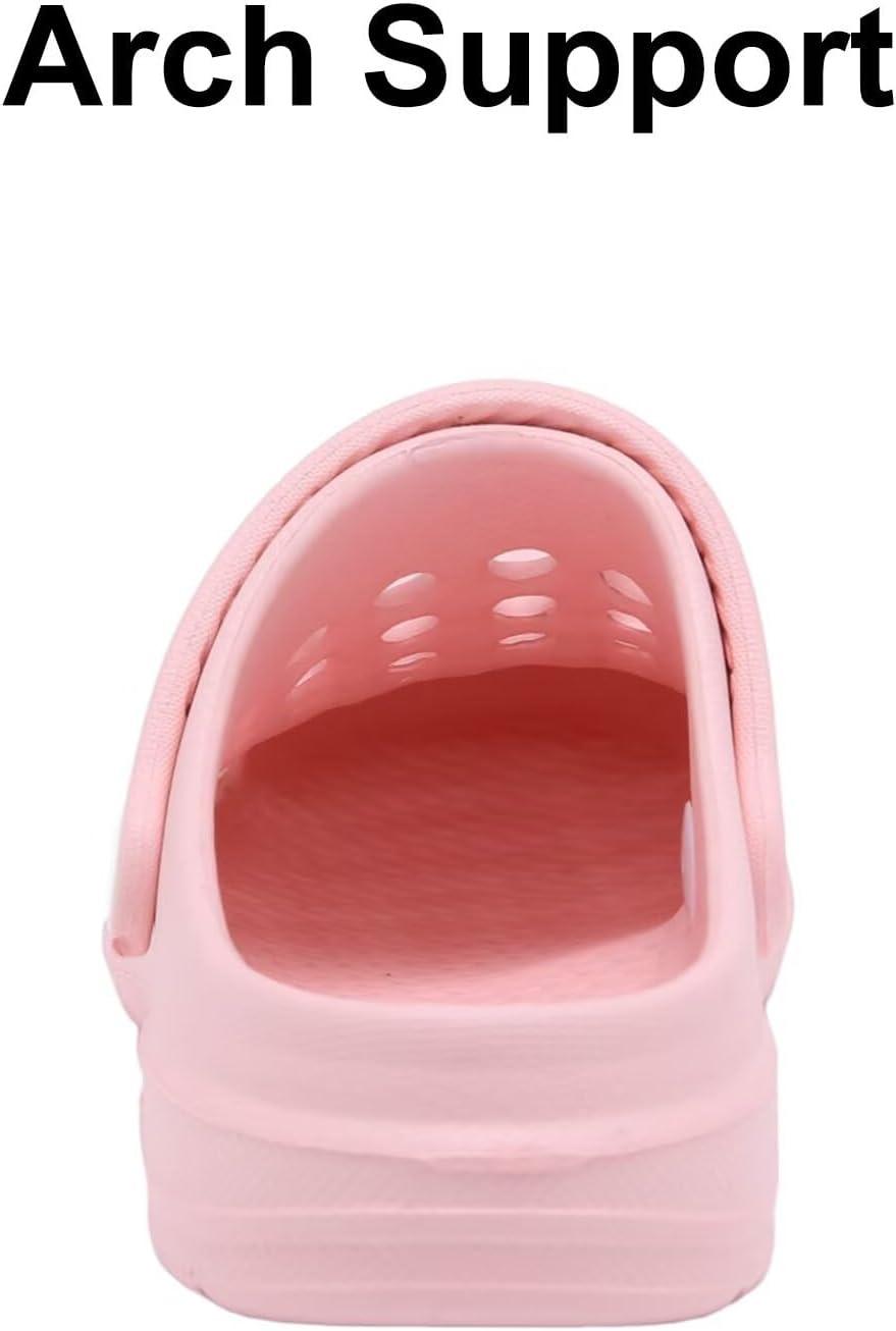 imageCubufly Kid Garden Clogs Slip on Water Shoes Children Sandals for Indoor OutdoorToddlerLittle KidsBig KidsPink