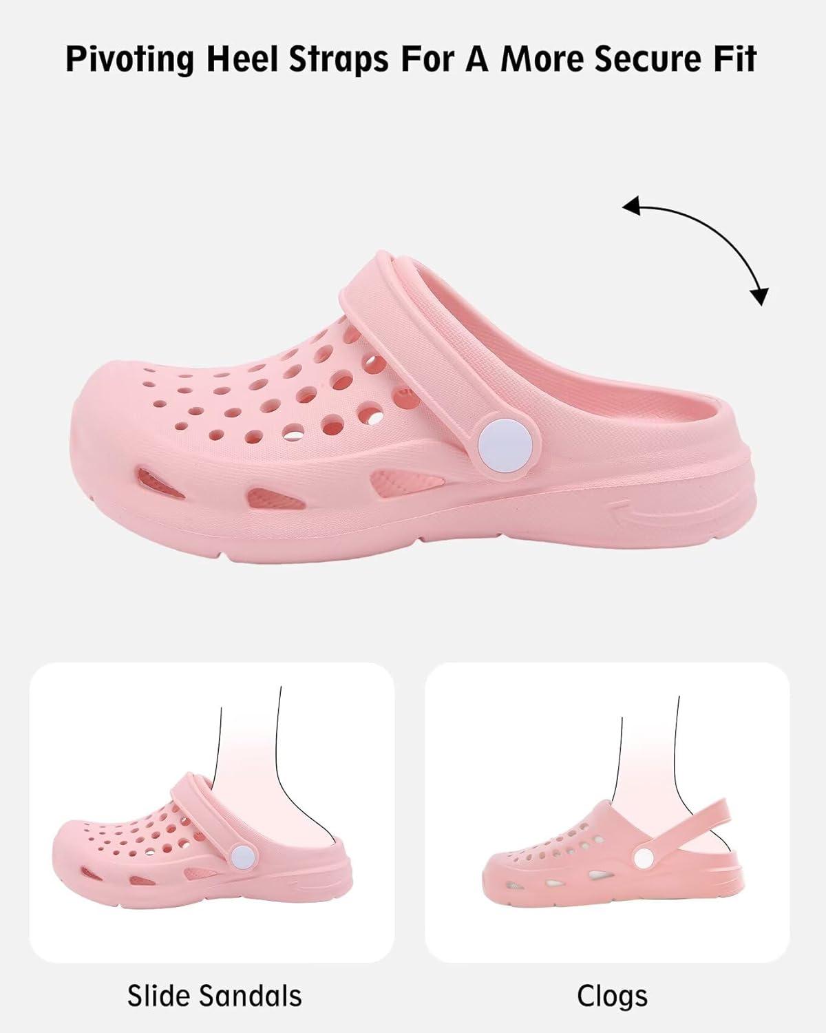 imageCubufly Kid Garden Clogs Slip on Water Shoes Children Sandals for Indoor OutdoorToddlerLittle KidsBig KidsPink