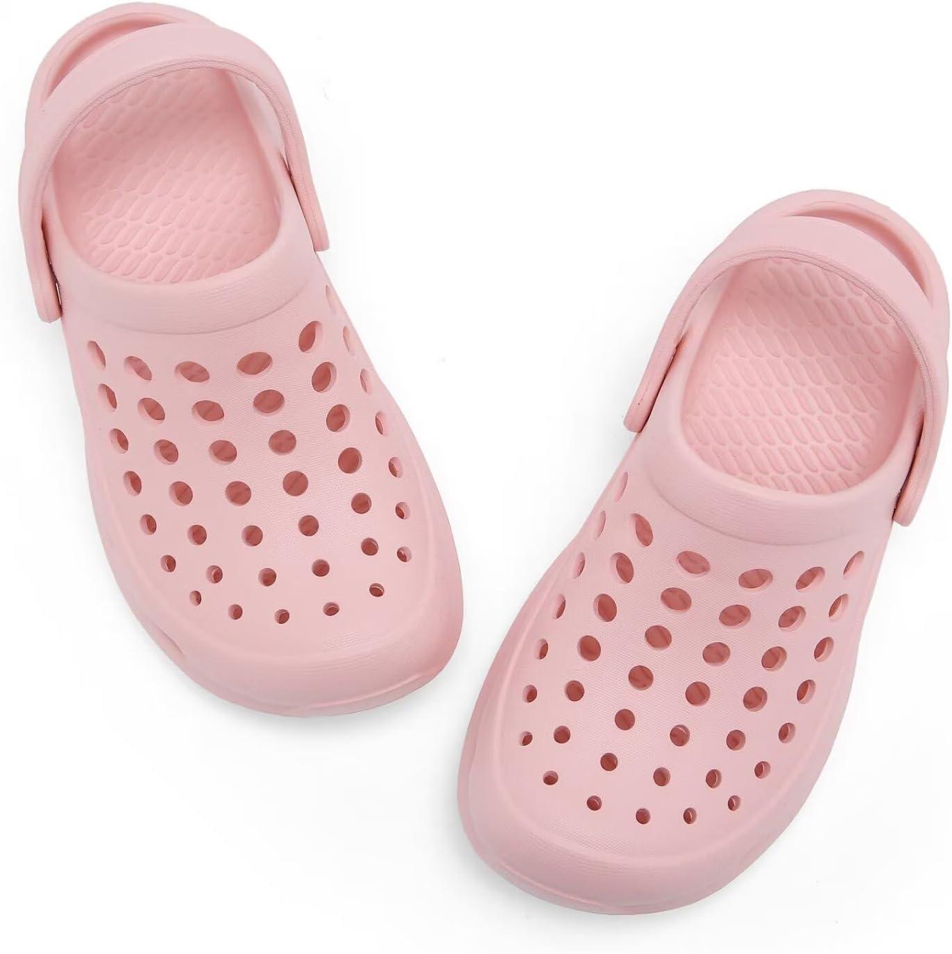 imageCubufly Kid Garden Clogs Slip on Water Shoes Children Sandals for Indoor OutdoorToddlerLittle KidsBig KidsPink