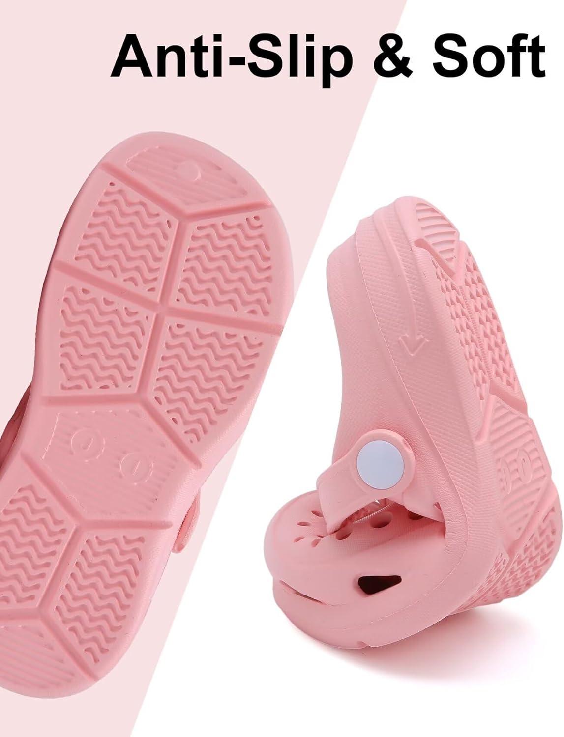 imageCubufly Kid Garden Clogs Slip on Water Shoes Children Sandals for Indoor OutdoorToddlerLittle KidsBig KidsPink