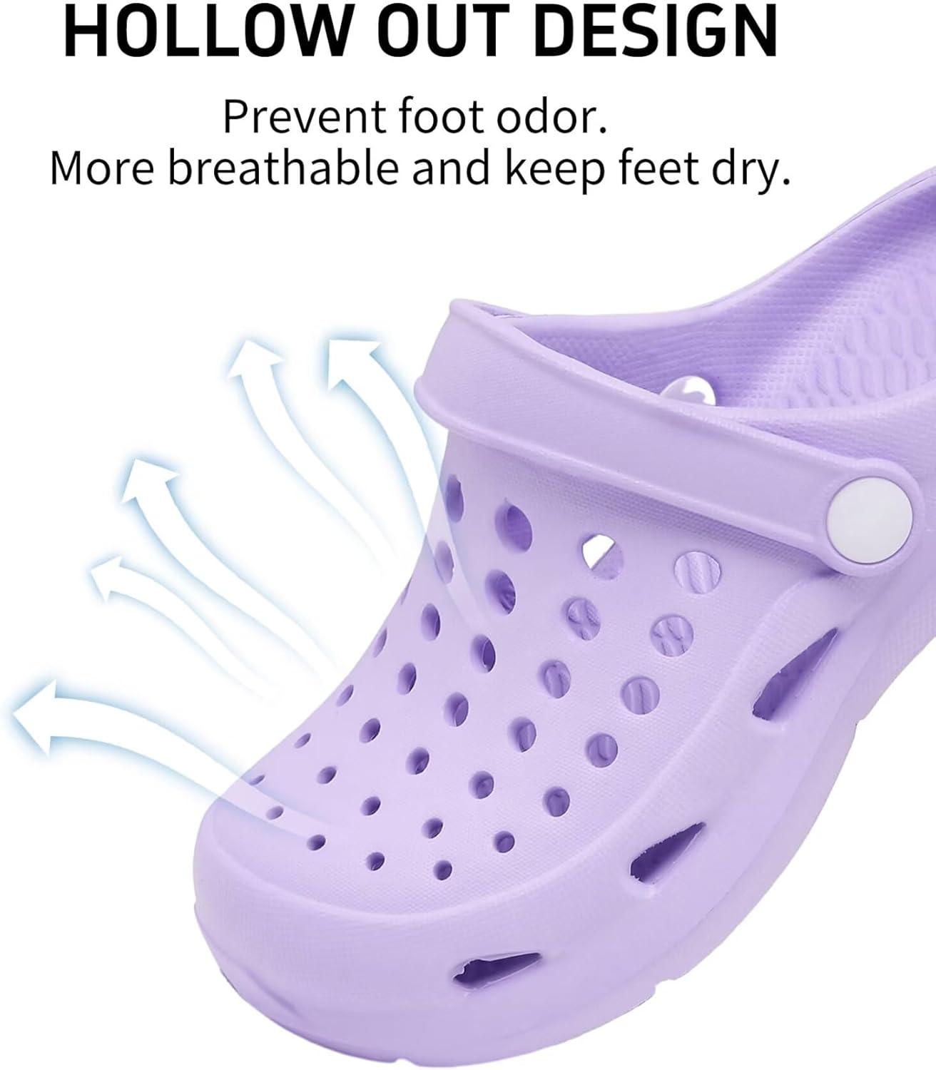 imageCubufly Kid Garden Clogs Slip on Water Shoes Children Sandals for Indoor OutdoorToddlerLittle KidsBig KidsPurple