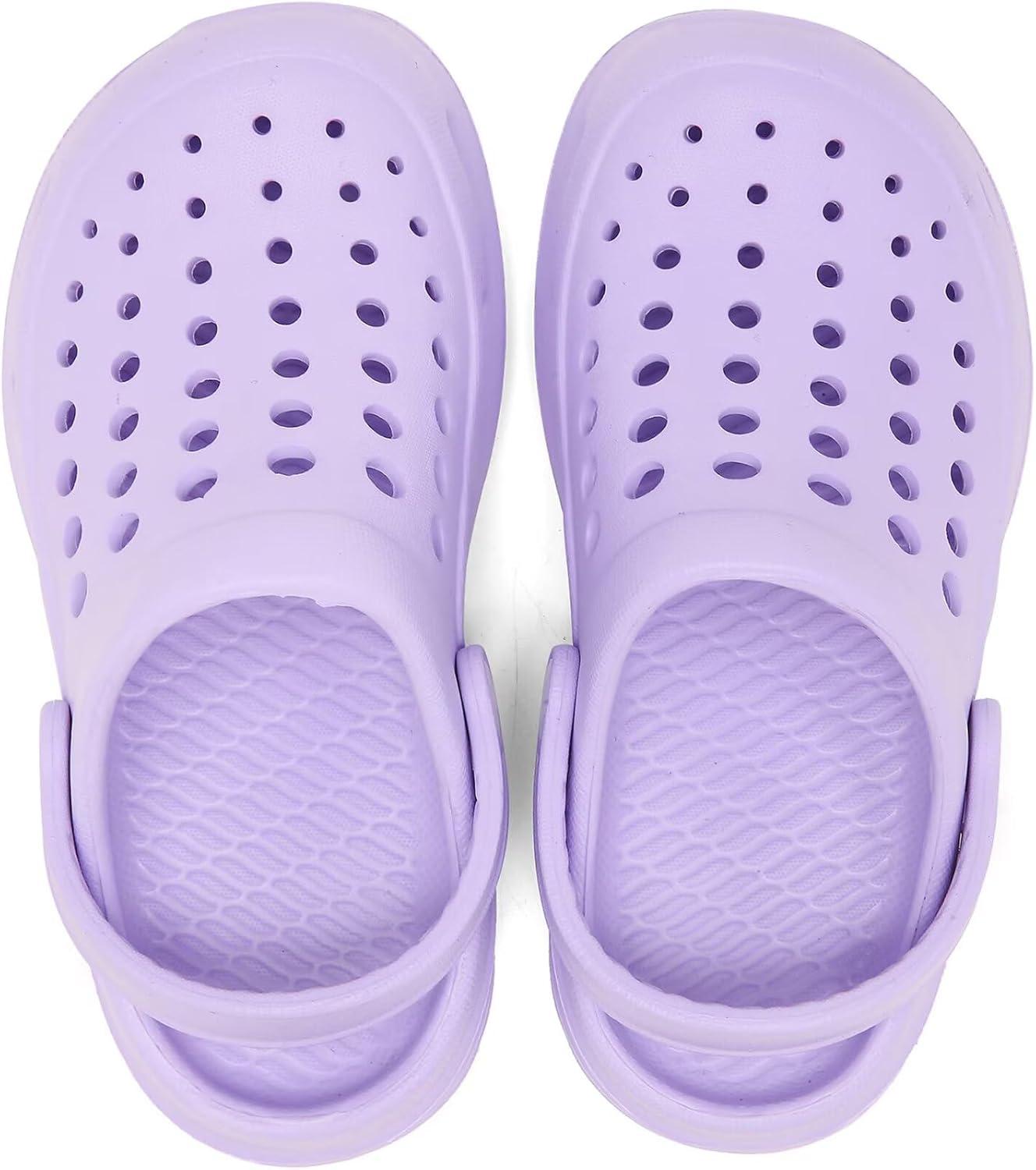 imageCubufly Kid Garden Clogs Slip on Water Shoes Children Sandals for Indoor OutdoorToddlerLittle KidsBig KidsPurple