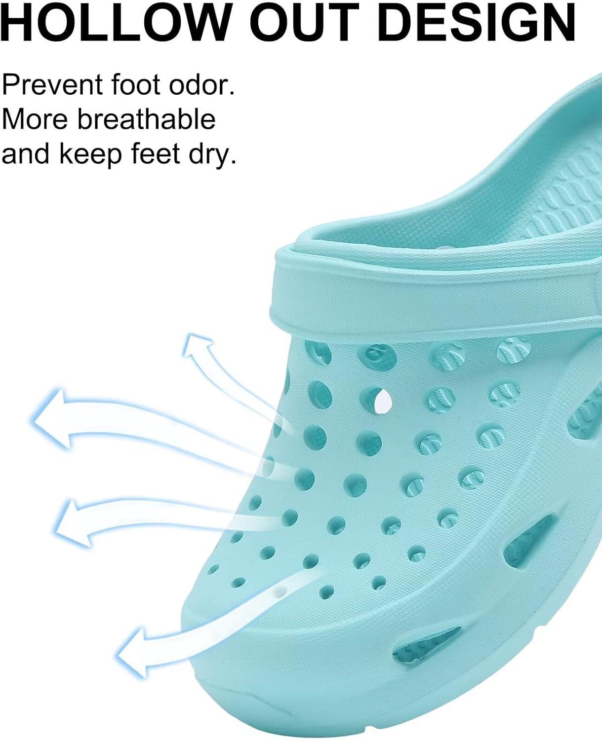 imageCubufly Kid Garden Clogs Slip on Water Shoes Children Sandals for Indoor OutdoorToddlerLittle KidsBig KidsWater Blue