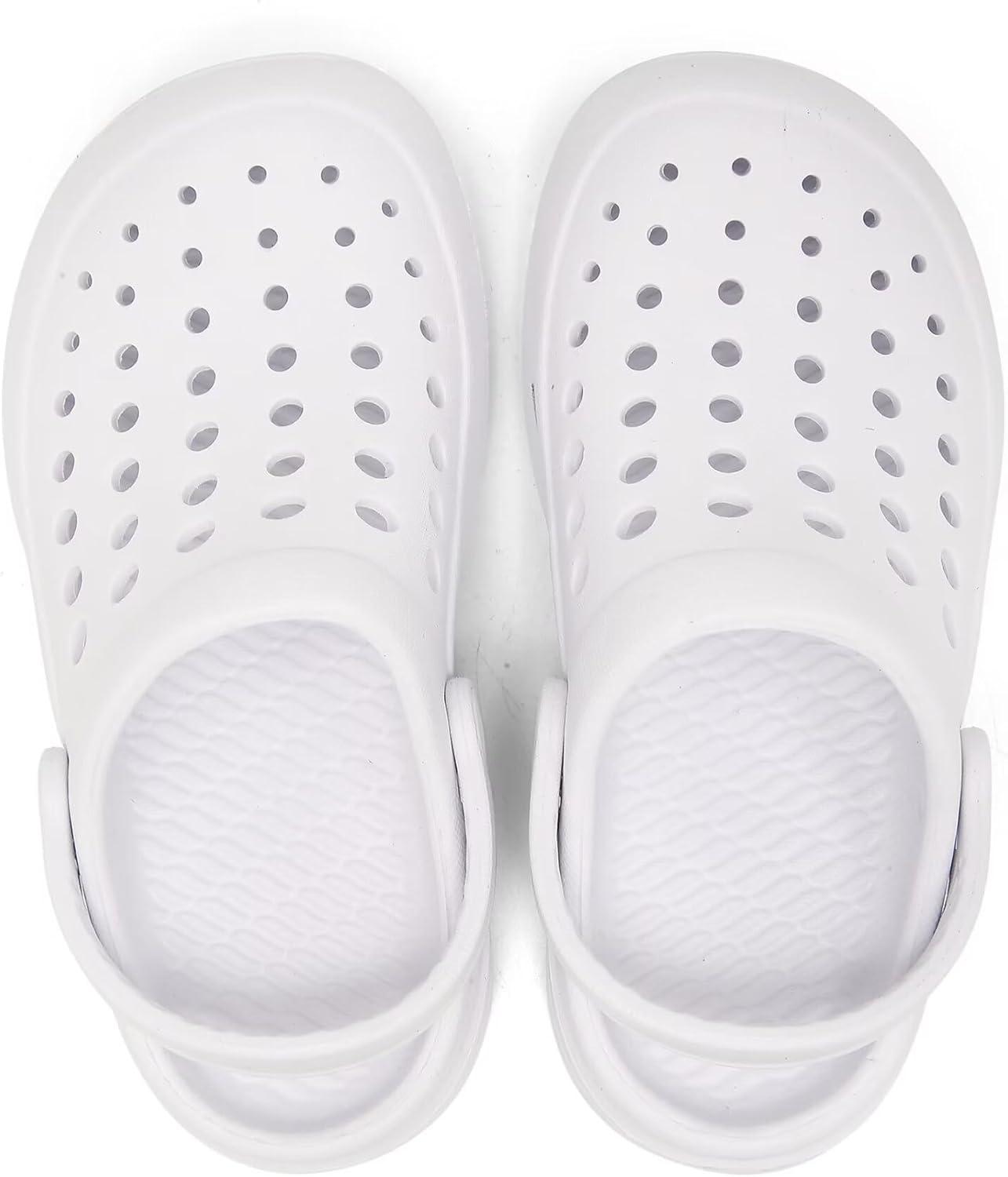 imageCubufly Kid Garden Clogs Slip on Water Shoes Children Sandals for Indoor OutdoorToddlerLittle KidsBig KidsWhite