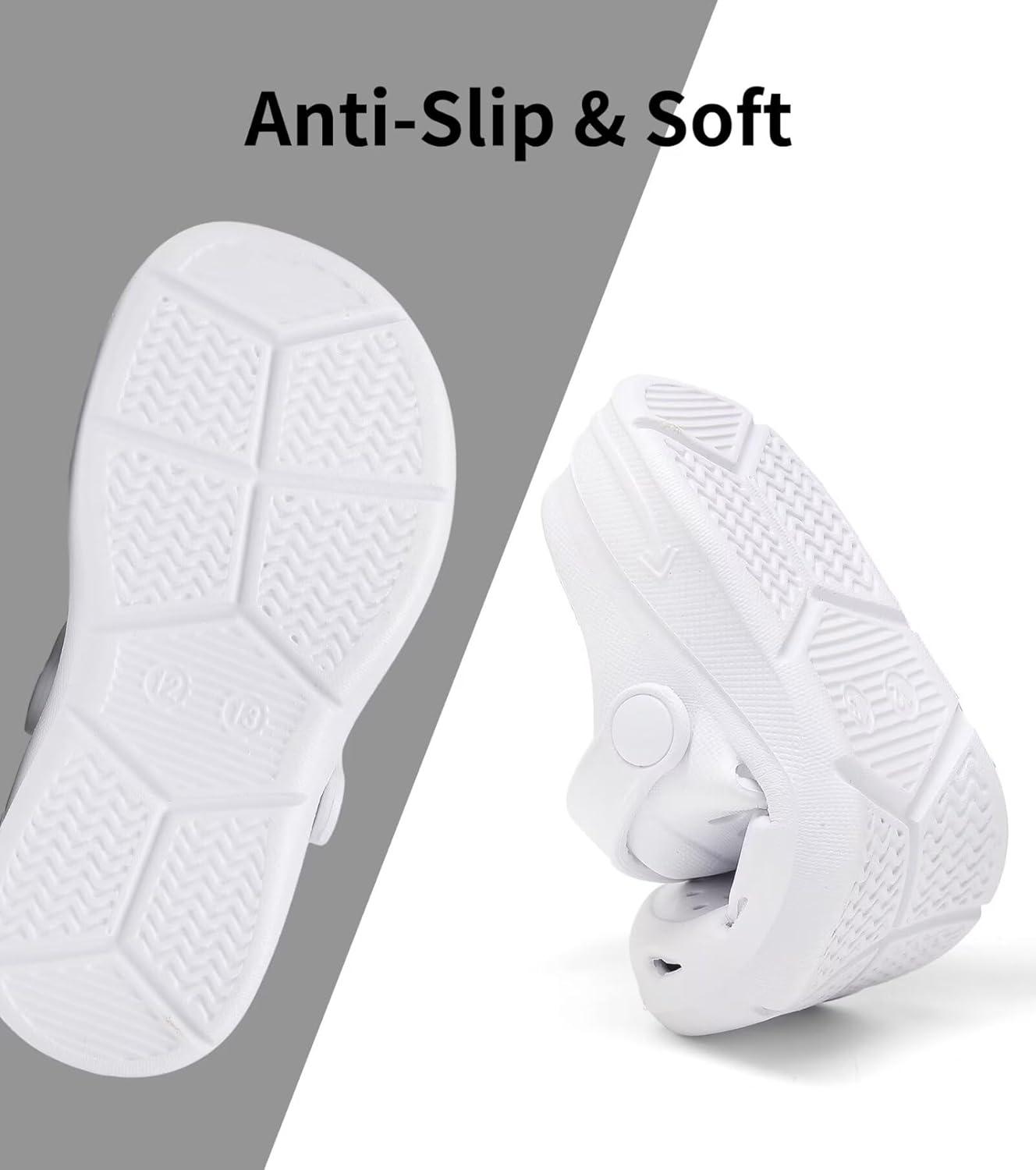 imageCubufly Kid Garden Clogs Slip on Water Shoes Children Sandals for Indoor OutdoorToddlerLittle KidsBig KidsWhite