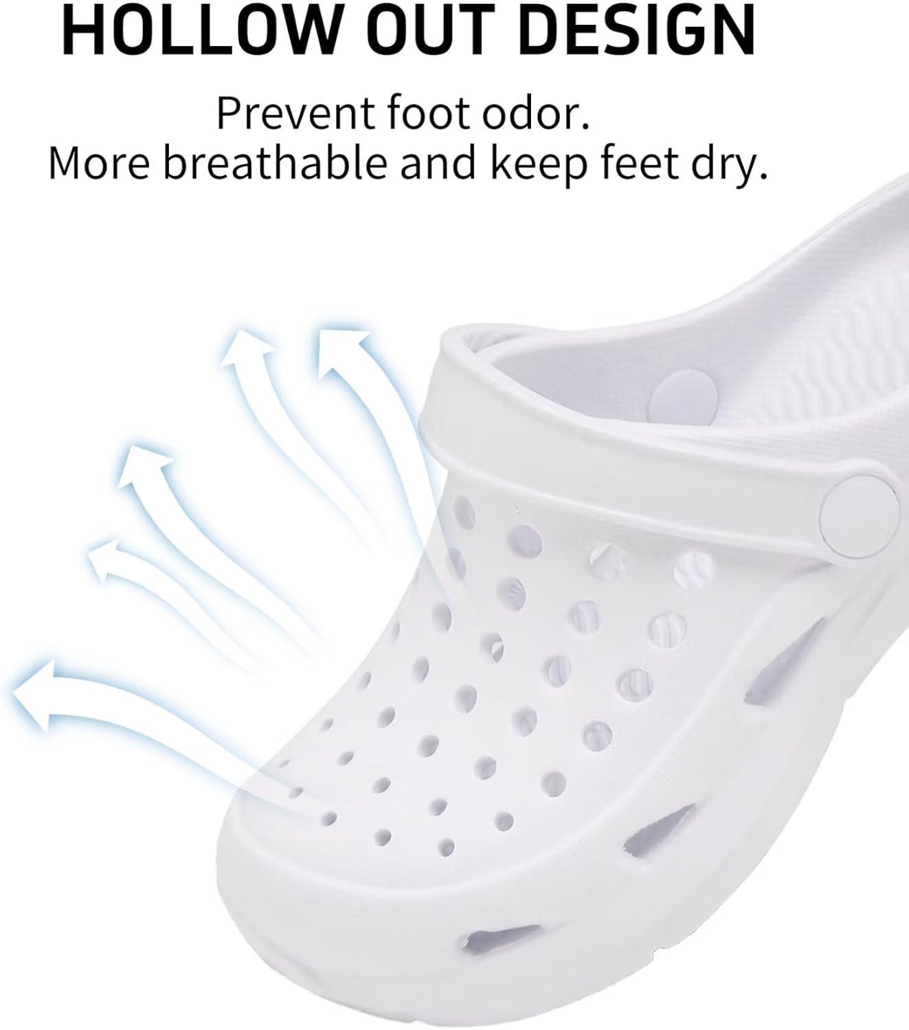 imageCubufly Kid Garden Clogs Slip on Water Shoes Children Sandals for Indoor OutdoorToddlerLittle KidsBig KidsWhite