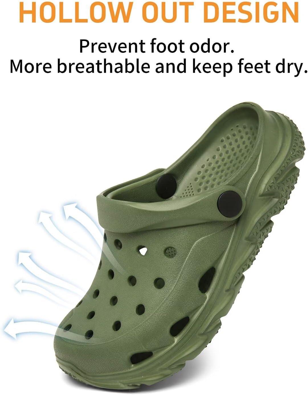 imageCubufly Kids Boys Girls Clog Garden Shoes Slip On Slide Sandals Beach Water Shoes for ToddlerLittle KidBig KidChildrenArmy Green