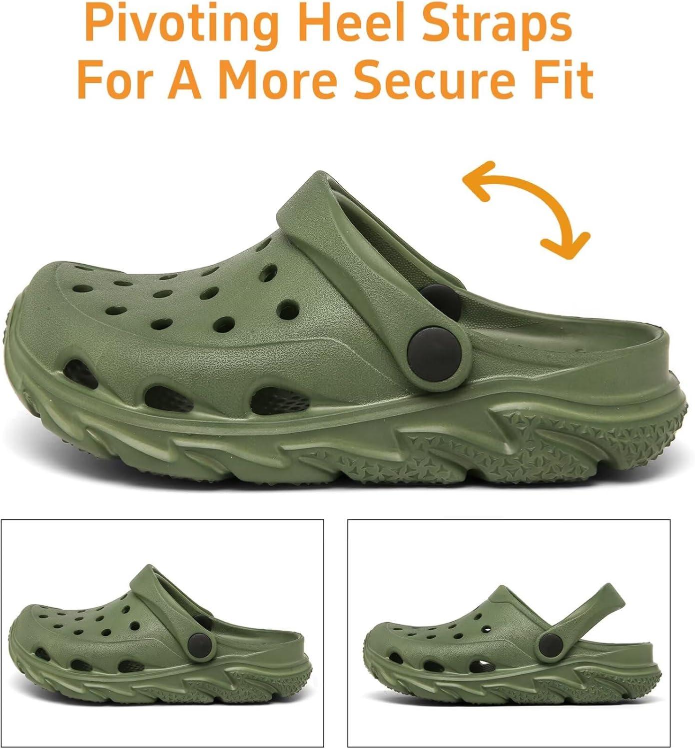 imageCubufly Kids Boys Girls Clog Garden Shoes Slip On Slide Sandals Beach Water Shoes for ToddlerLittle KidBig KidChildrenArmy Green