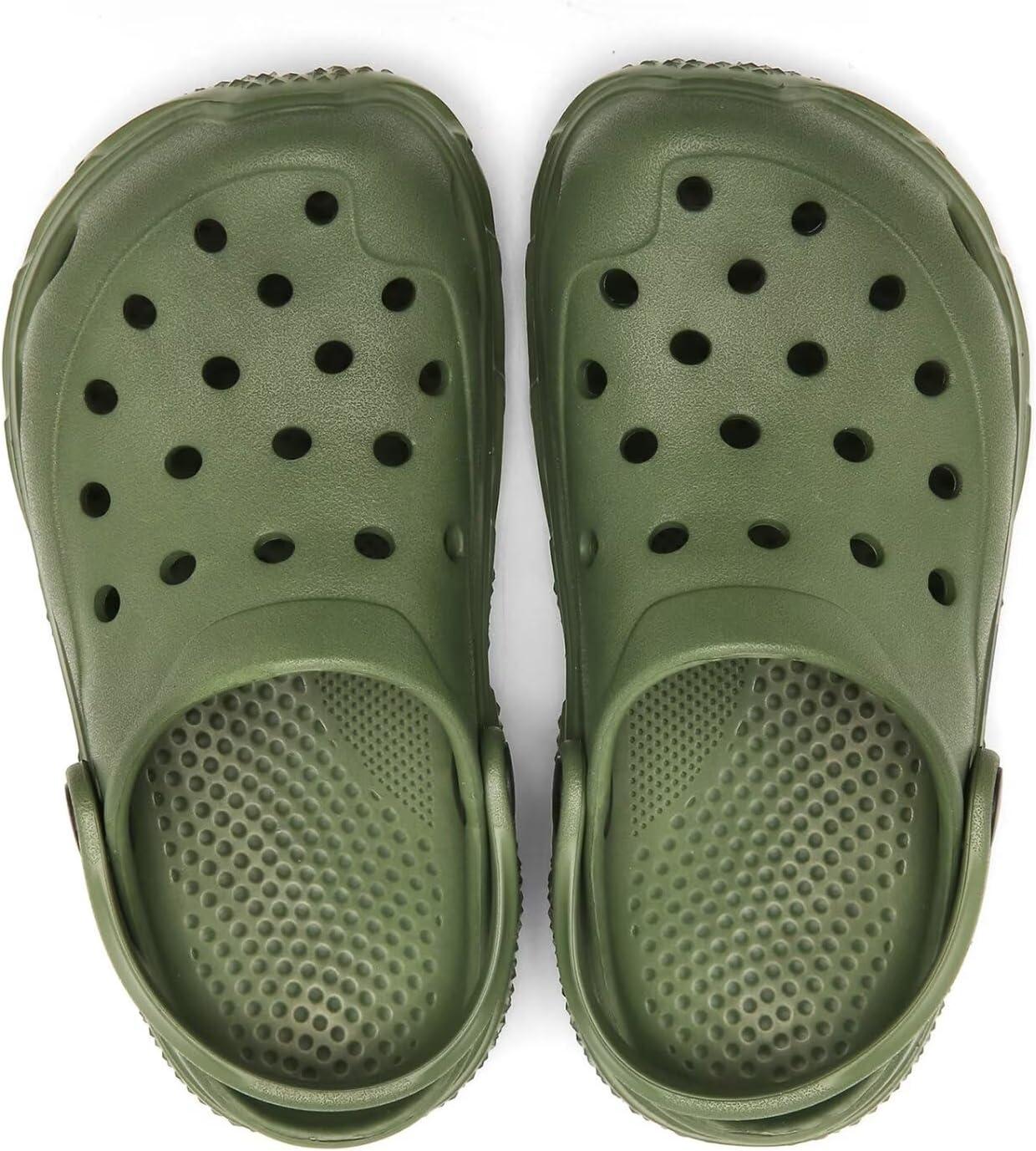 imageCubufly Kids Boys Girls Clog Garden Shoes Slip On Slide Sandals Beach Water Shoes for ToddlerLittle KidBig KidChildrenArmy Green