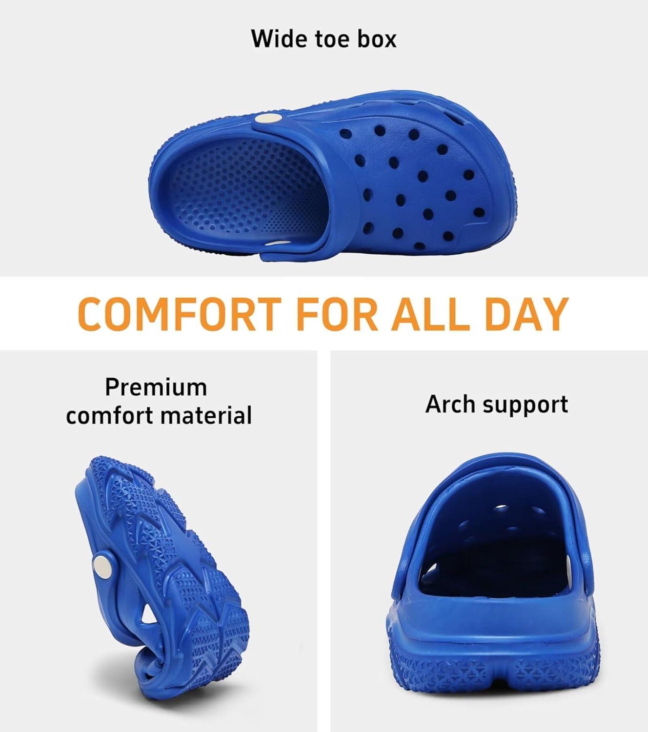 imageCubufly Kids Boys Girls Clog Garden Shoes Slip On Slide Sandals Beach Water Shoes for ToddlerLittle KidBig KidChildrenKlein Blue