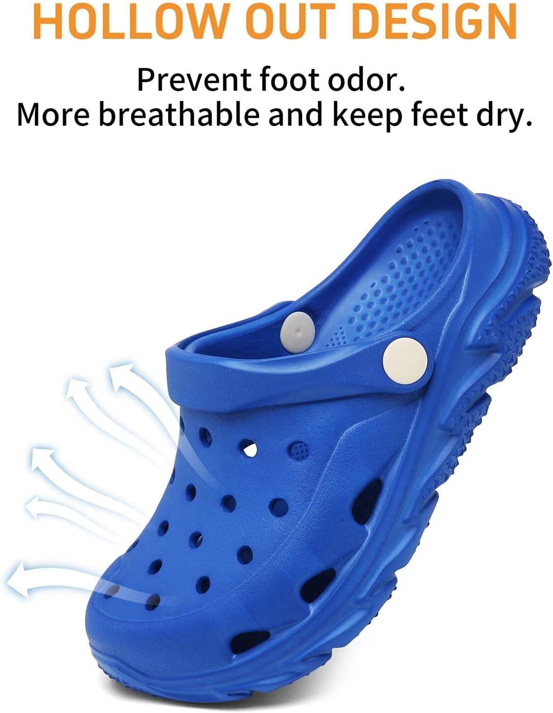 imageCubufly Kids Boys Girls Clog Garden Shoes Slip On Slide Sandals Beach Water Shoes for ToddlerLittle KidBig KidChildrenKlein Blue