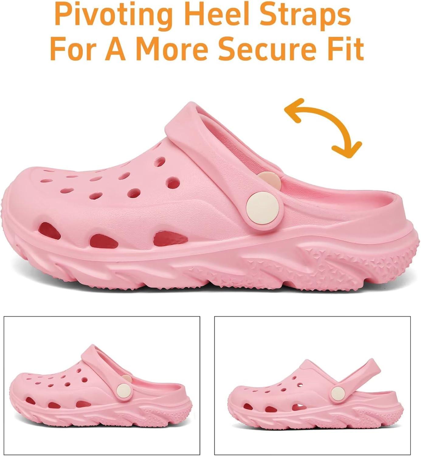 imageCubufly Kids Boys Girls Clog Garden Shoes Slip On Slide Sandals Beach Water Shoes for ToddlerLittle KidBig KidChildrenPink