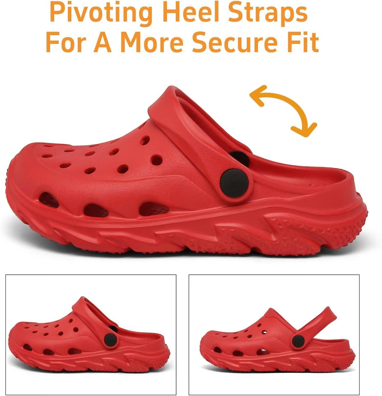 imageCubufly Kids Boys Girls Clog Garden Shoes Slip On Slide Sandals Beach Water Shoes for ToddlerLittle KidBig KidChildrenRed