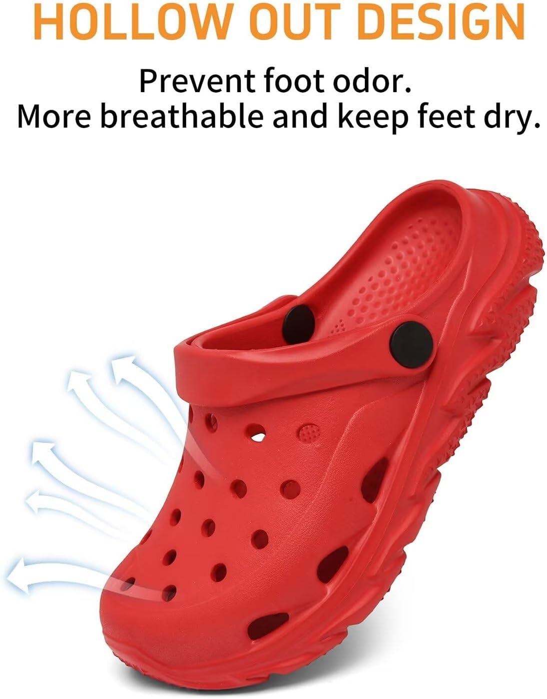 imageCubufly Kids Boys Girls Clog Garden Shoes Slip On Slide Sandals Beach Water Shoes for ToddlerLittle KidBig KidChildrenRed