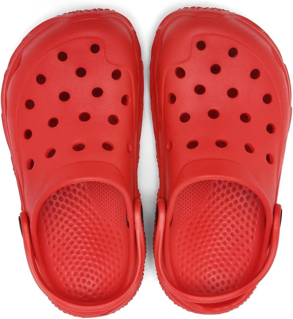 imageCubufly Kids Boys Girls Clog Garden Shoes Slip On Slide Sandals Beach Water Shoes for ToddlerLittle KidBig KidChildrenRed