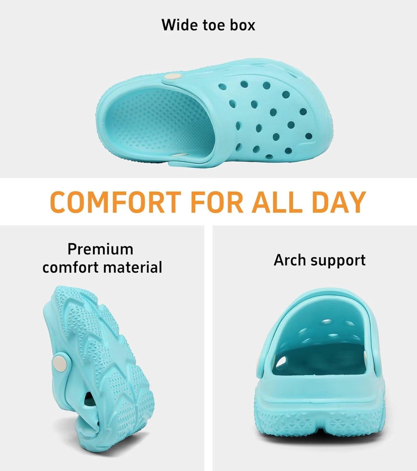 imageCubufly Kids Boys Girls Clog Garden Shoes Slip On Slide Sandals Beach Water Shoes for ToddlerLittle KidBig KidChildrenWater Blue