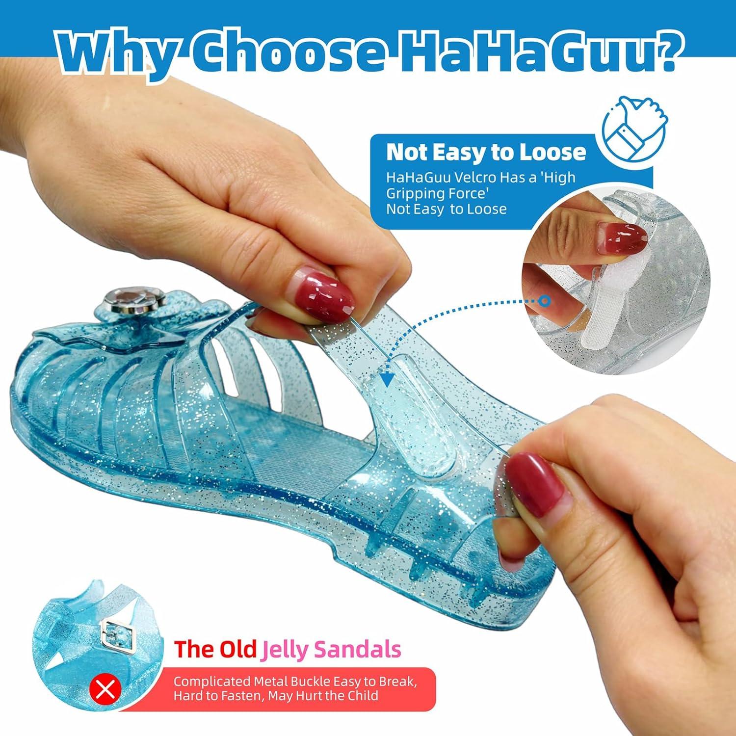 imageGirls Jelly Sandals Summer Costume Princess Dress Flat Breathable Waterproof Fisherman Gladiator Shoes For Girl Closed Toe Beach FlatSandals For Toddler Little Kid Big KidsDiamond Blue