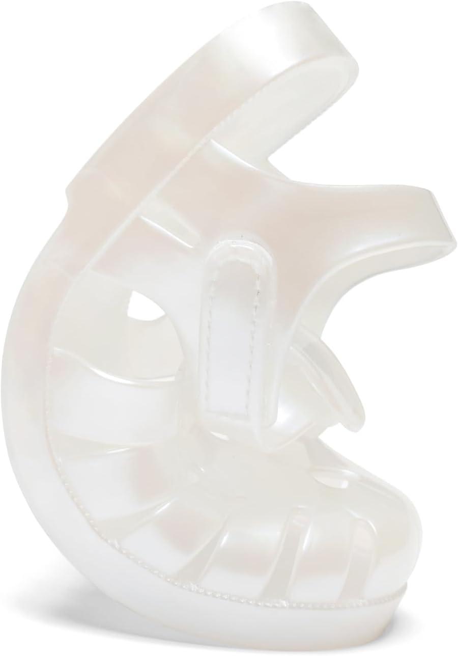 imageGirls Jelly Sandals Summer Costume Princess Dress Flat Breathable Waterproof Fisherman Gladiator Shoes For Girl Closed Toe Beach FlatSandals For Toddler Little Kid Big KidsPearl