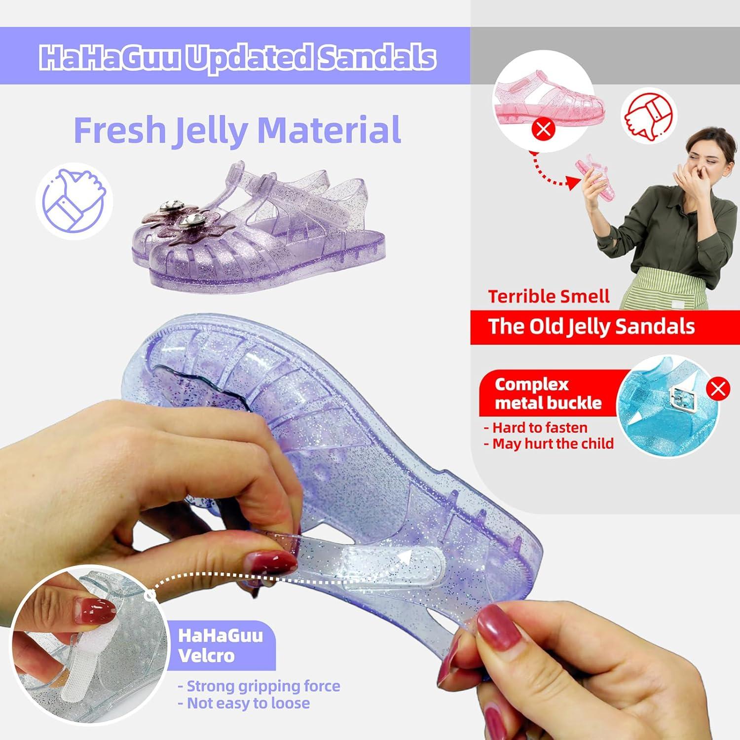 imageGirls Jelly Sandals Summer Costume Princess Dress Flat Breathable Waterproof Fisherman Gladiator Shoes For Girl Closed Toe Beach FlatSandals For Toddler Little Kid Big KidsDiamond Lilac