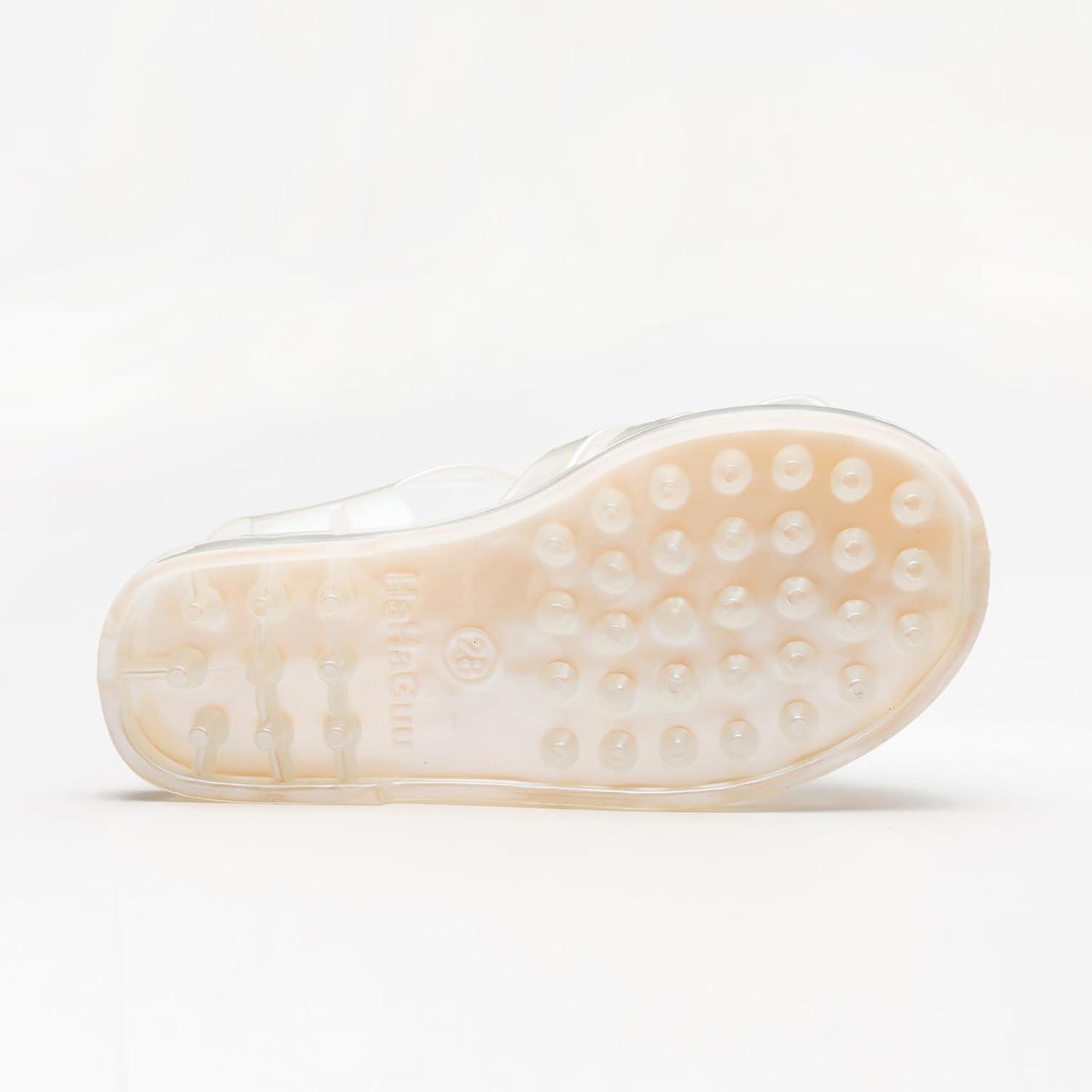 imageGirls Jelly Sandals Summer Costume Princess Dress Flat Breathable Waterproof Fisherman Gladiator Shoes For Girl Closed Toe Beach FlatSandals For Toddler Little Kid Big KidsSeashell White