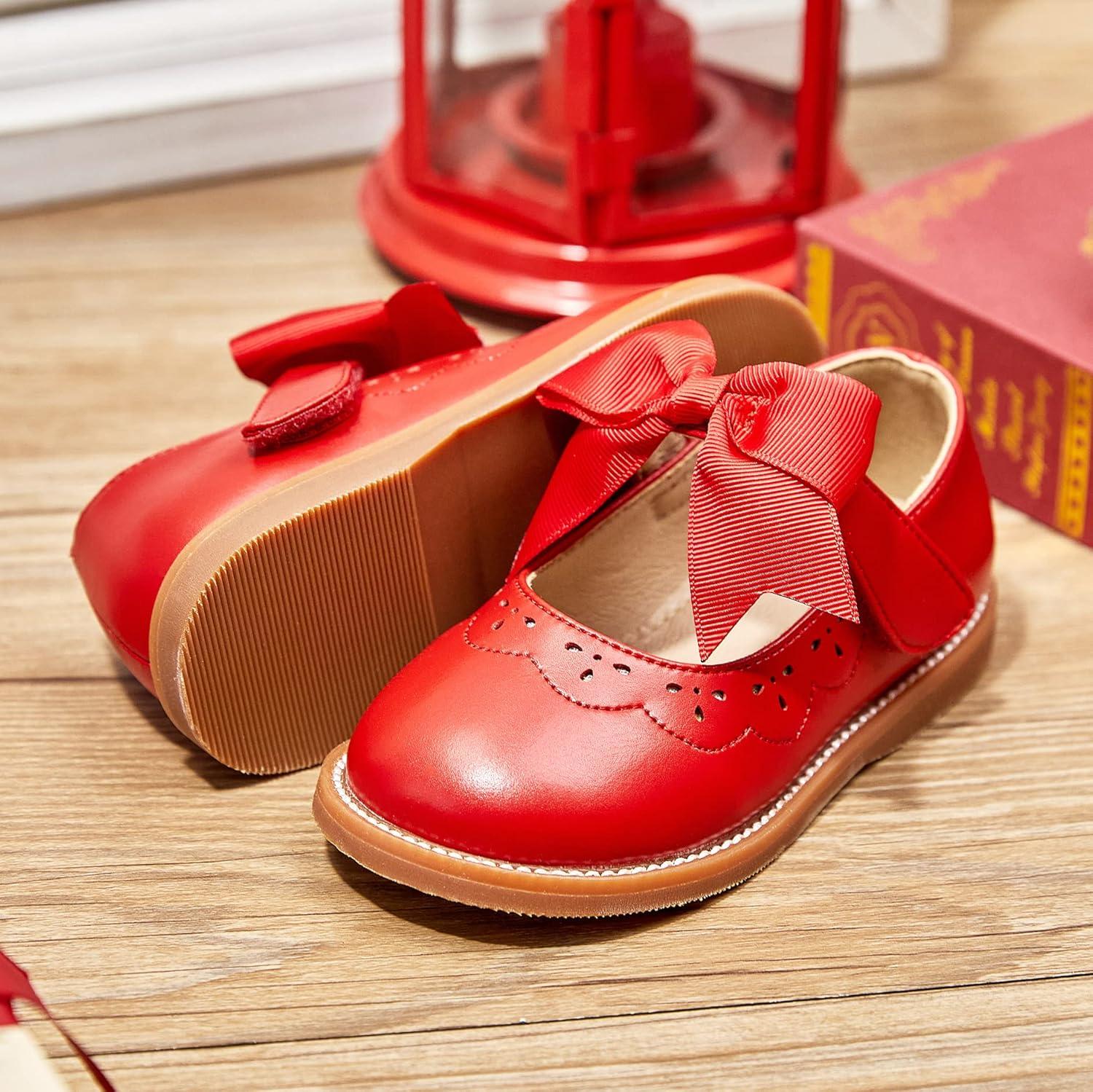 imageKolan Todder Little Girls Oxford Shoes Mary Jane TStrap School Uniform Party Dress Flat ShoesKe01red