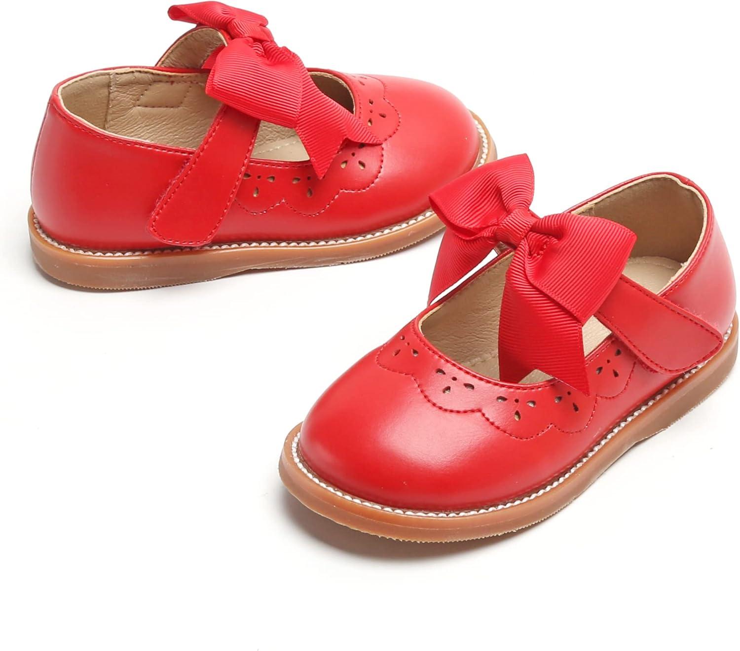 imageKolan Todder Little Girls Oxford Shoes Mary Jane TStrap School Uniform Party Dress Flat ShoesKe01red
