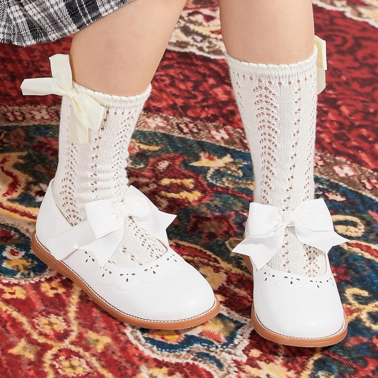 imageKolan Todder Little Girls Oxford Shoes Mary Jane TStrap School Uniform Party Dress Flat ShoesKe01white